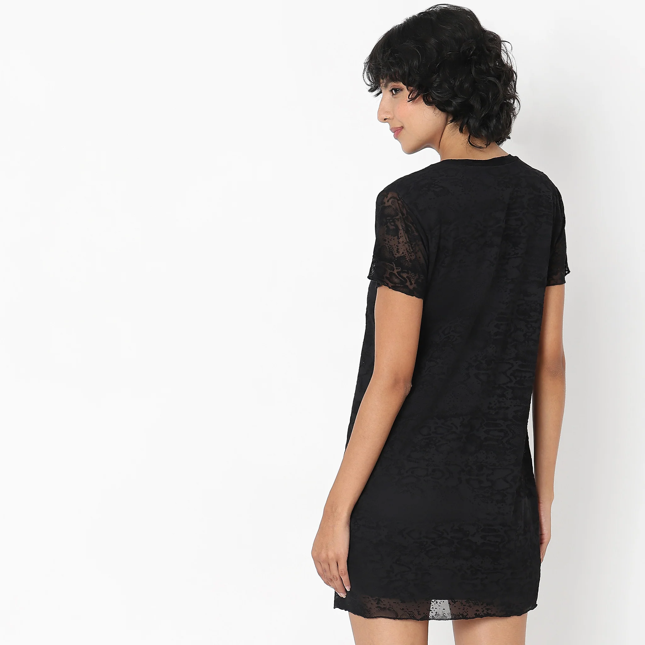 Regular Fit Printed Dress - Image 5