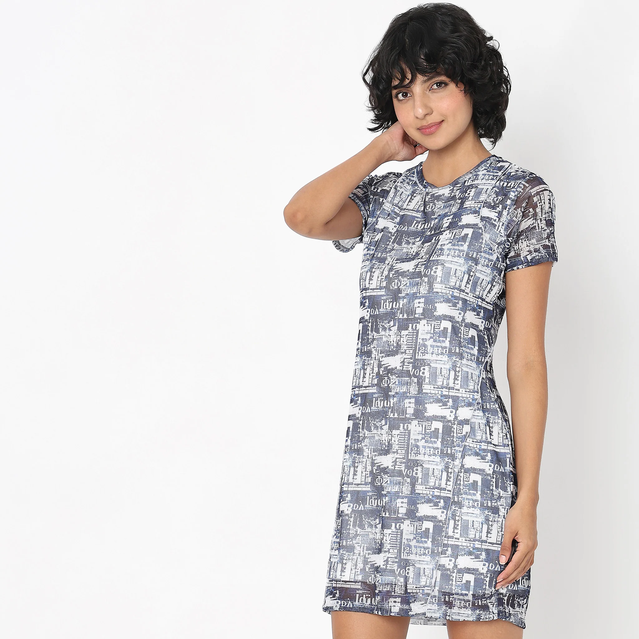 Regular Fit Printed Dress - Image 6