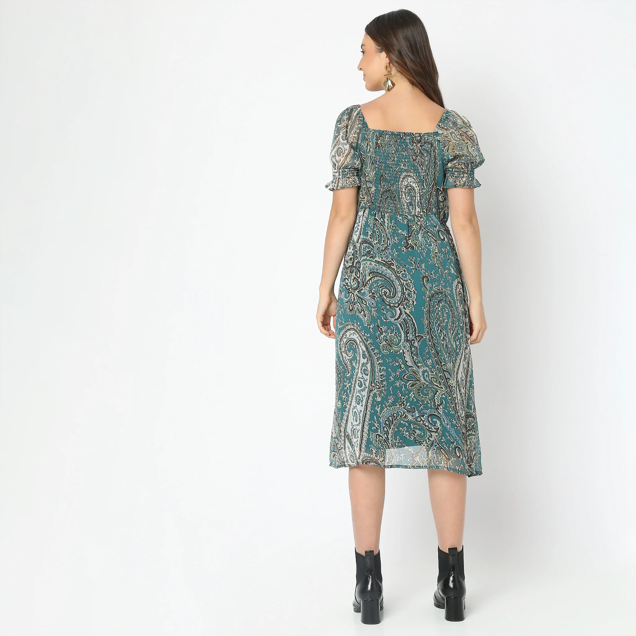 Regular Fit Printed Dress - Image 3
