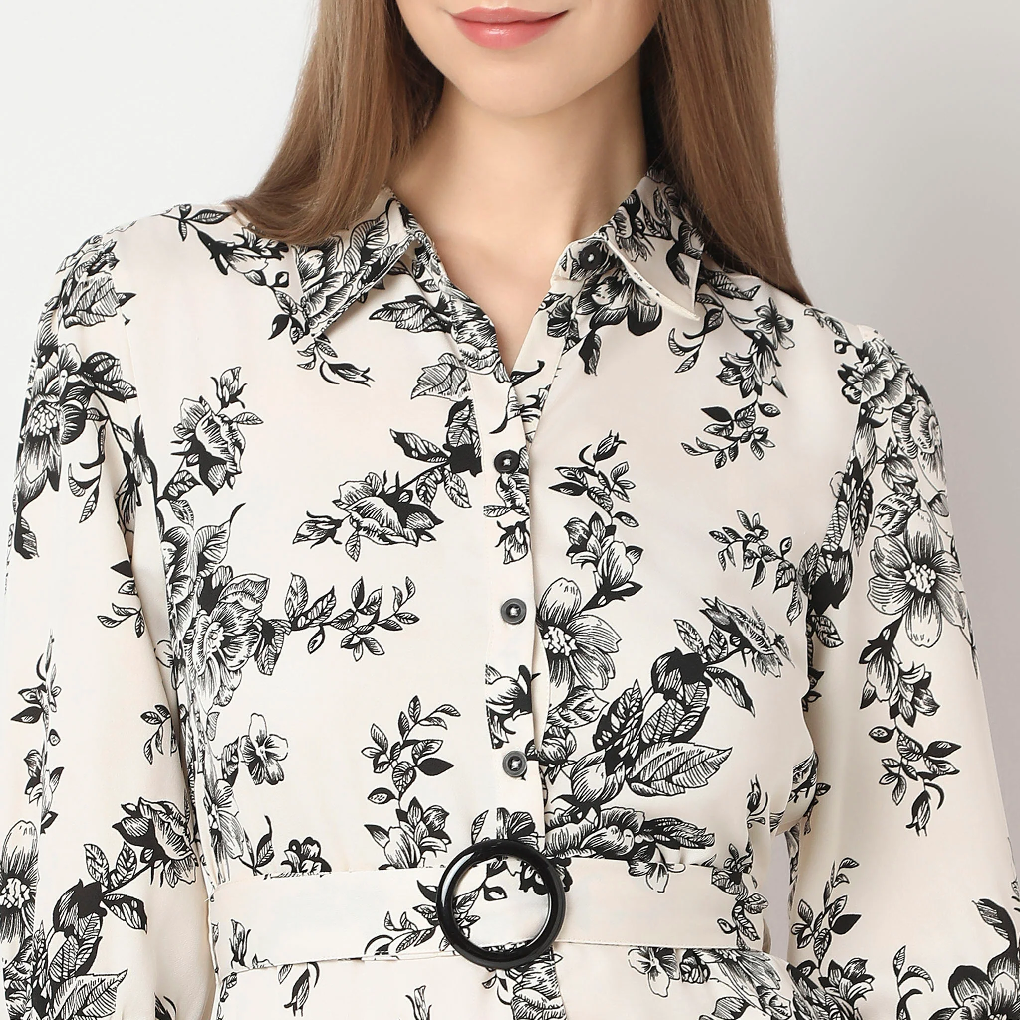 Regular Fit Printed Dress - Image 4
