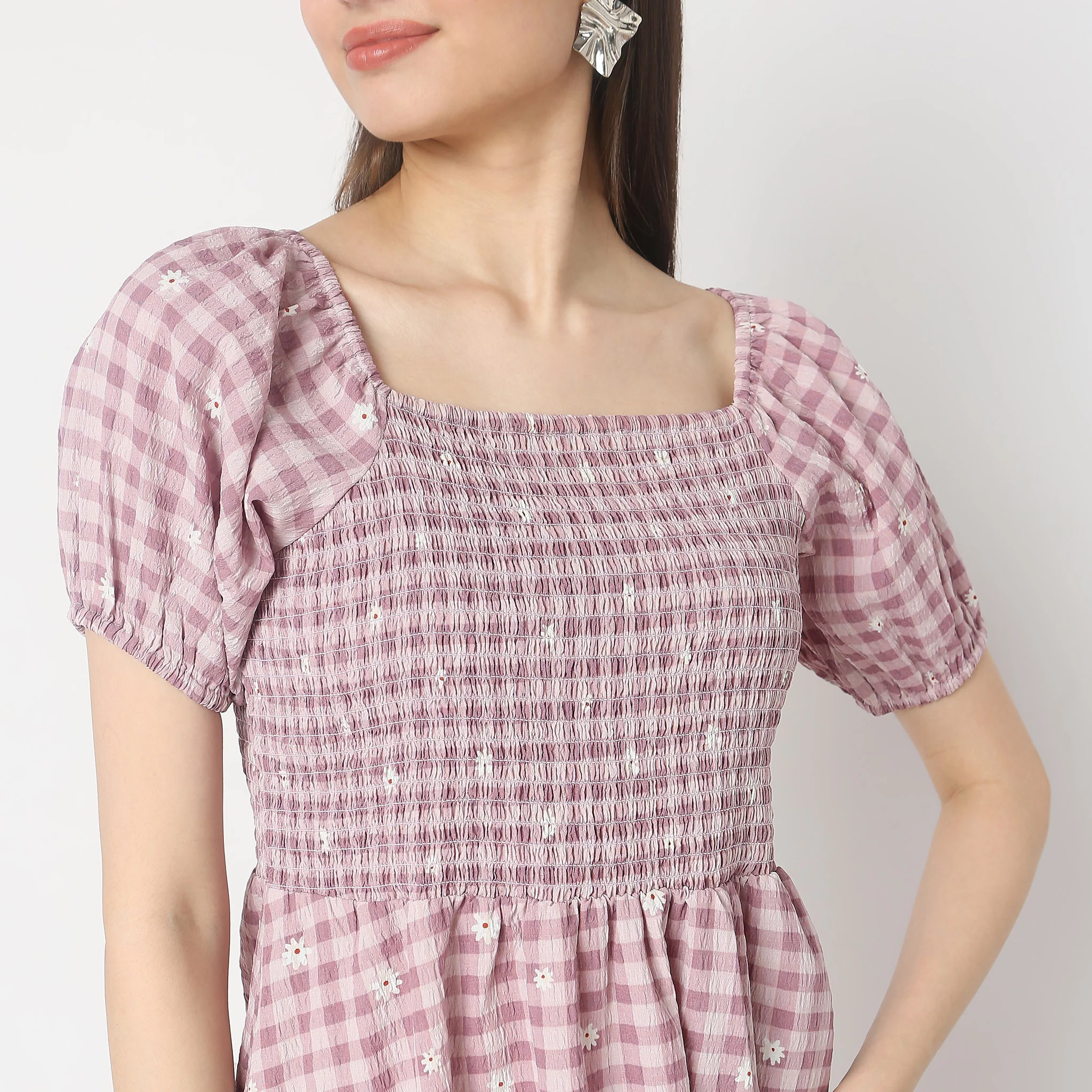 Regular Fit Printed Dress - Image 4