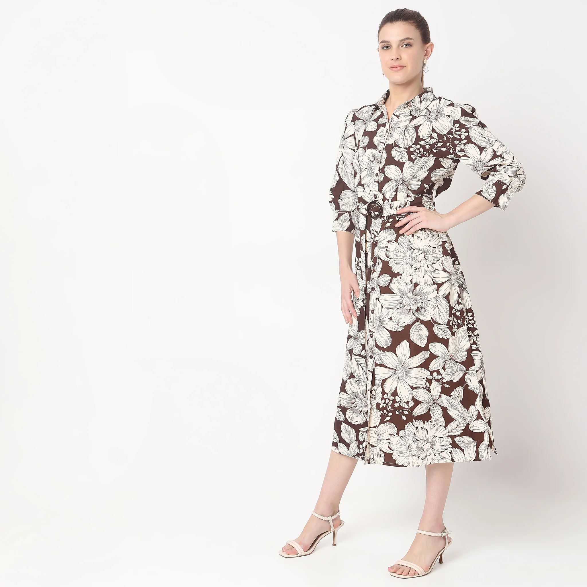 Regular Fit Printed Dress - Image 5
