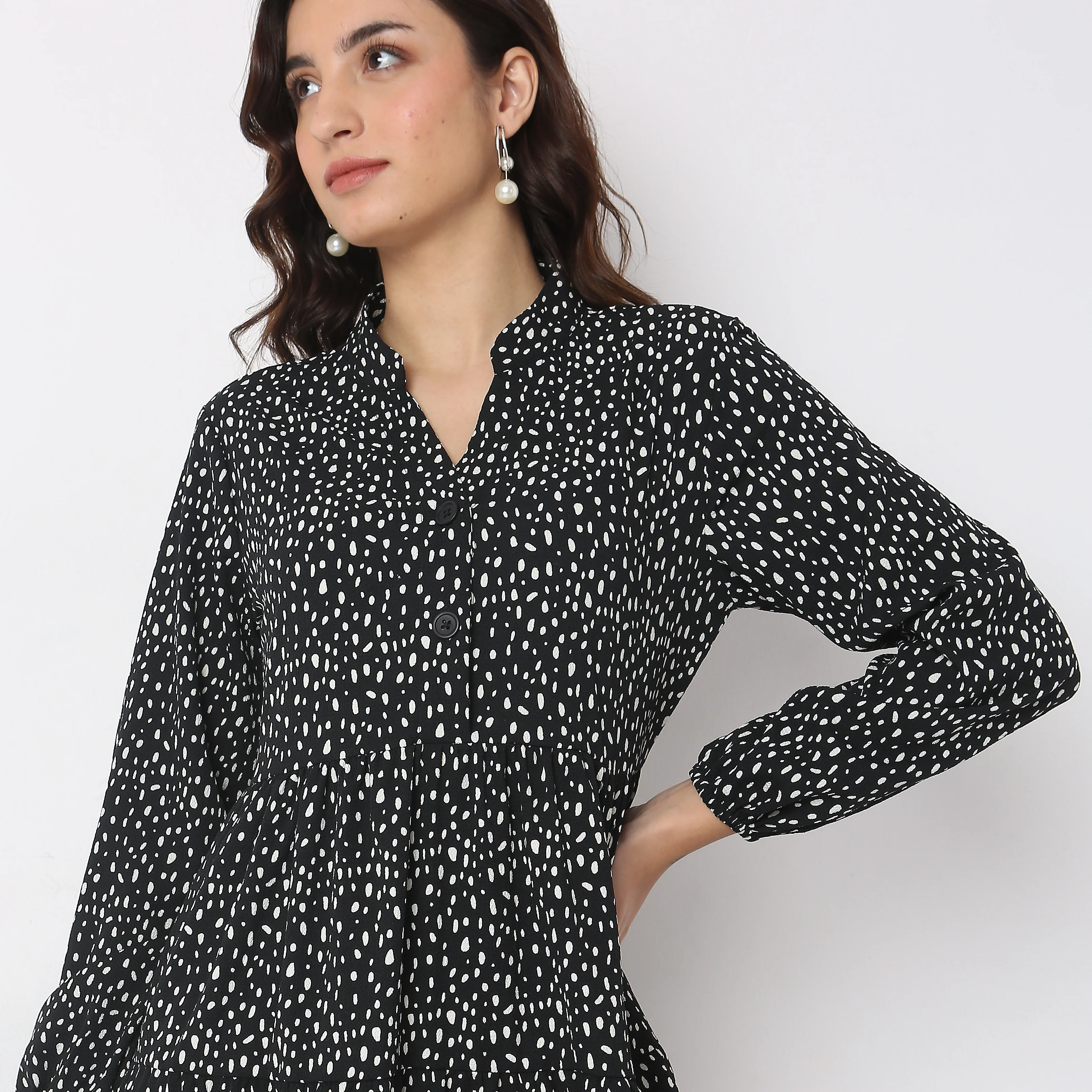 Regular Fit Printed Dress - Image 4