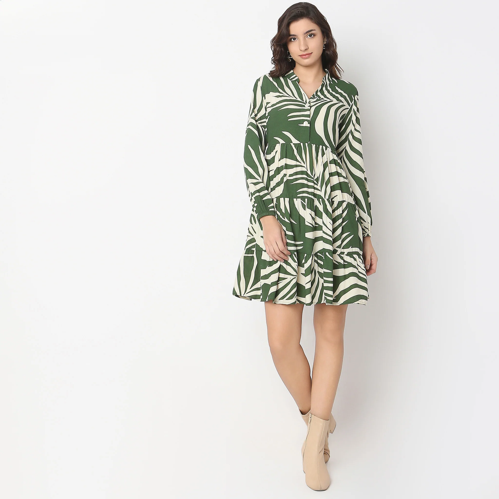 Regular Fit Printed Dress - Image 2