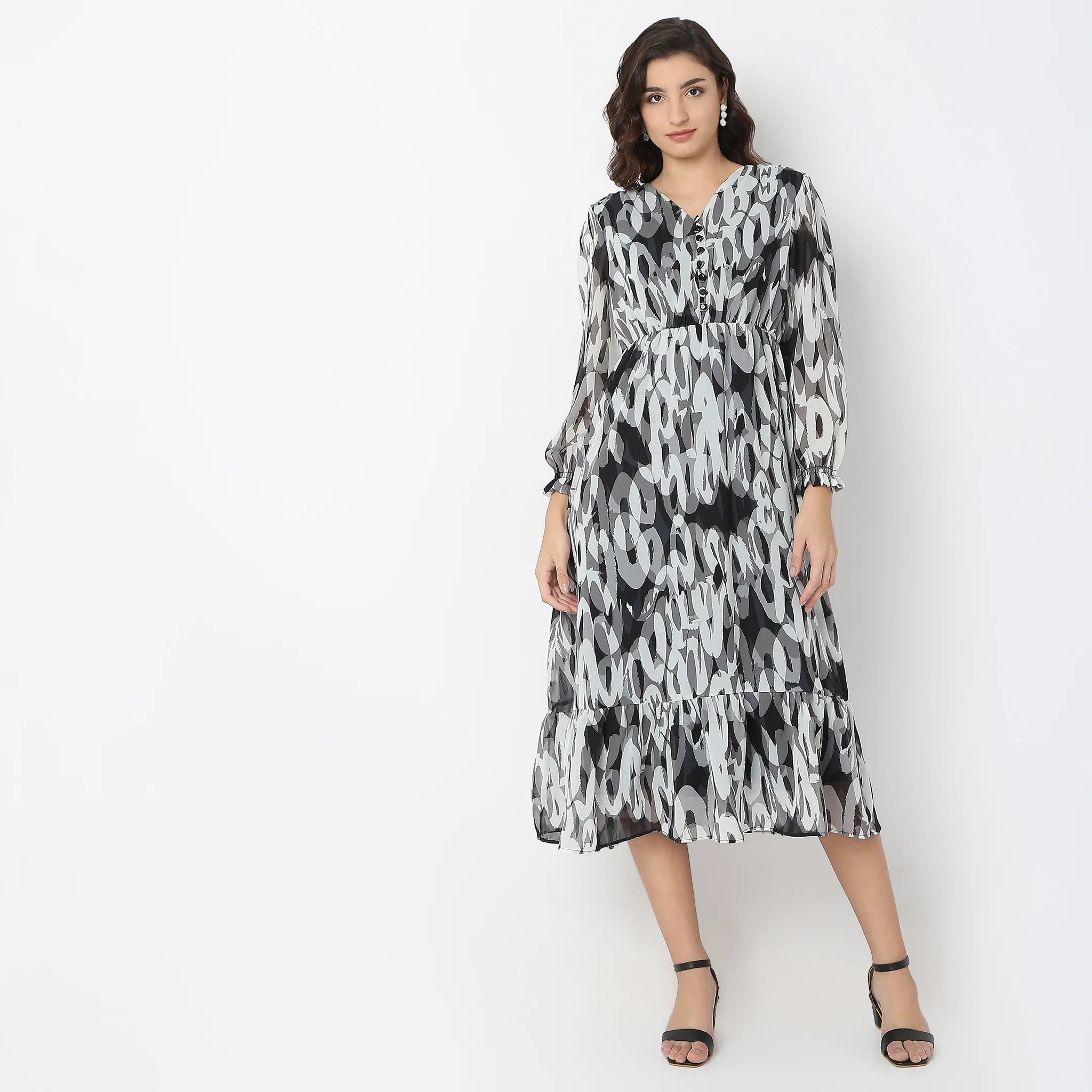 Regular Fit Printed Dress - Image 2