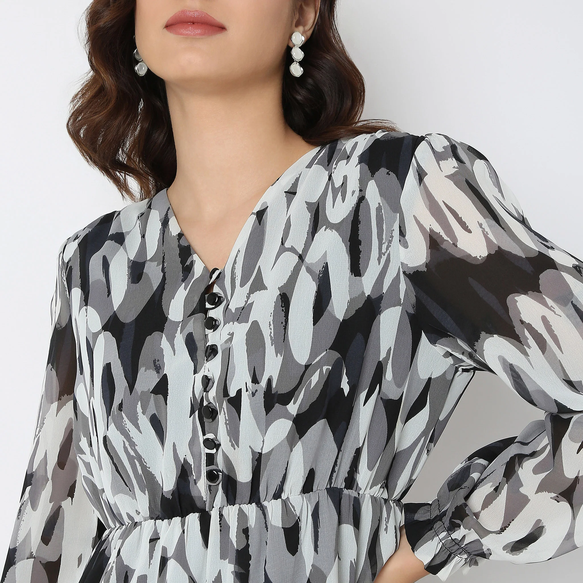 Regular Fit Printed Dress - Image 4