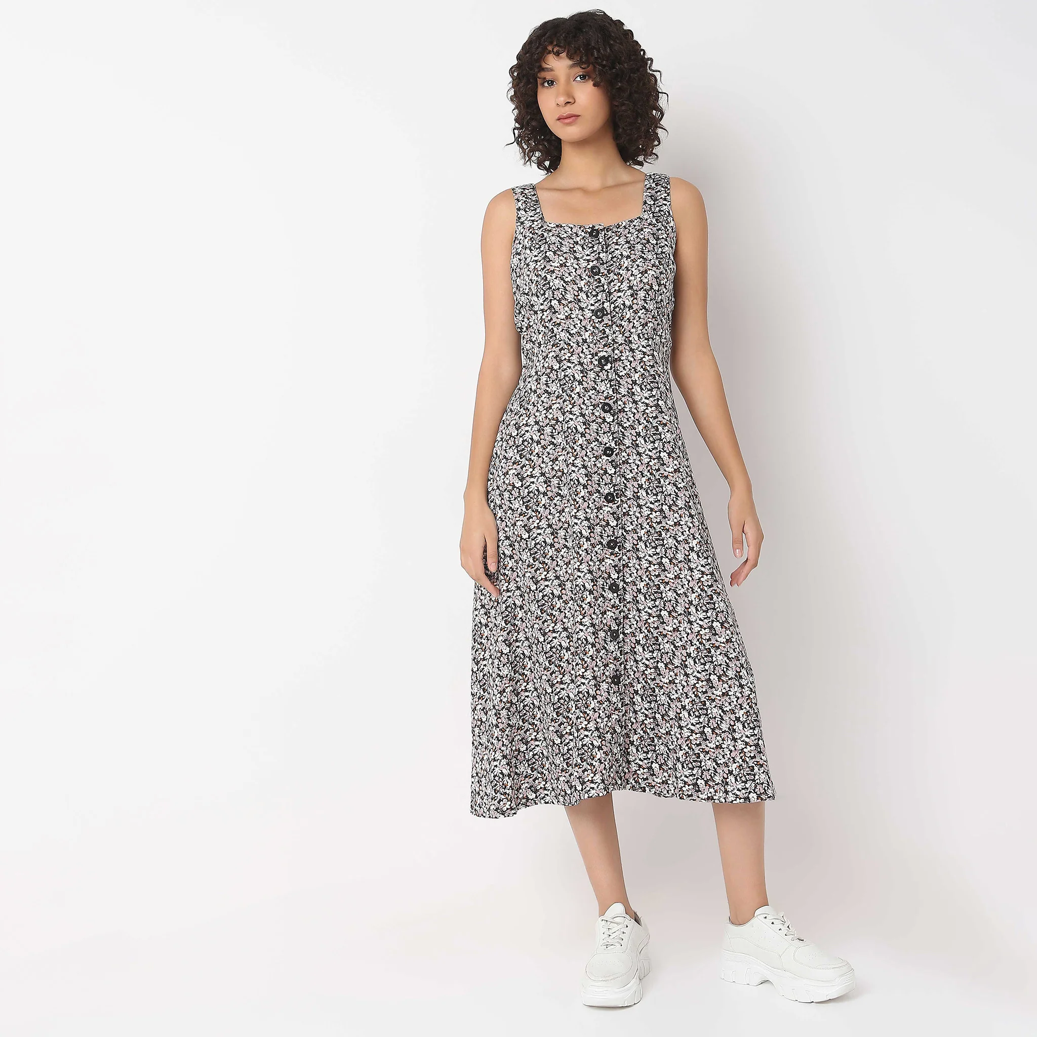 Regular Fit Printed Dress - Image 2