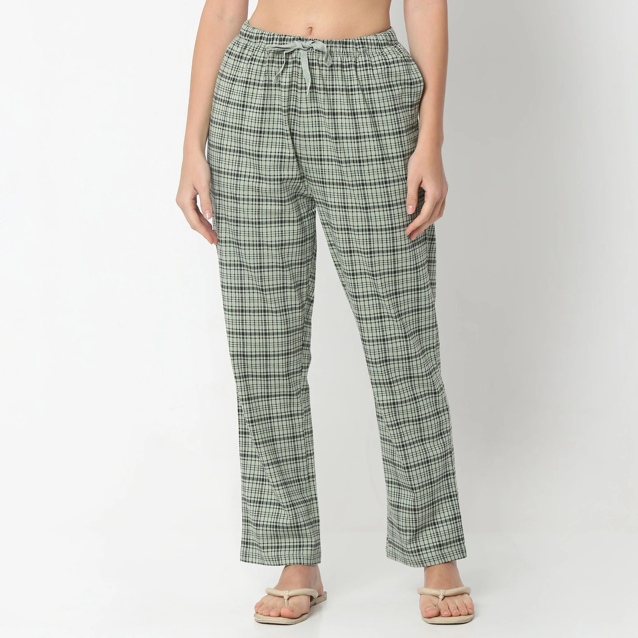 Printed Full Length Mid Rise Lounge Pyjamas - Image 2