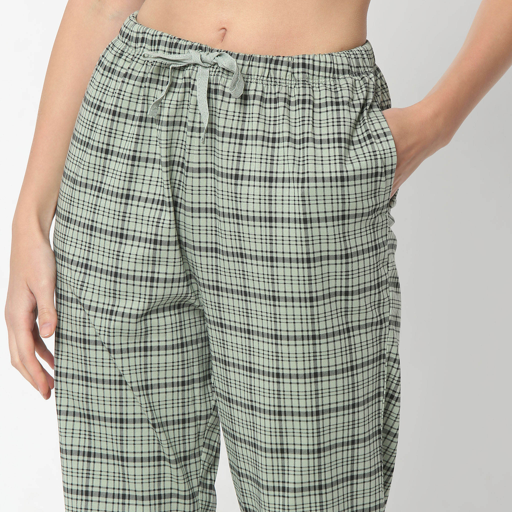 Printed Full Length Mid Rise Lounge Pyjamas - Image 4