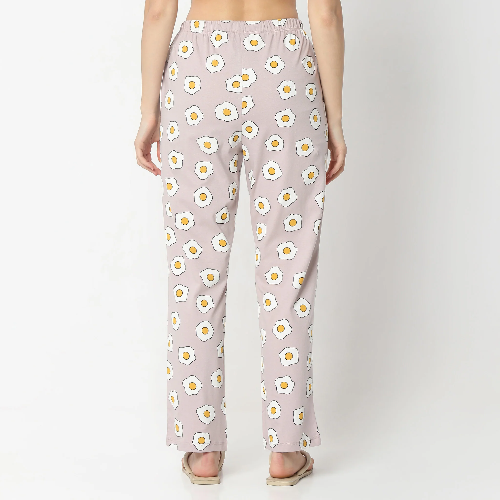 Printed Full Length Mid Rise Lounge Pyjamas - Image 3