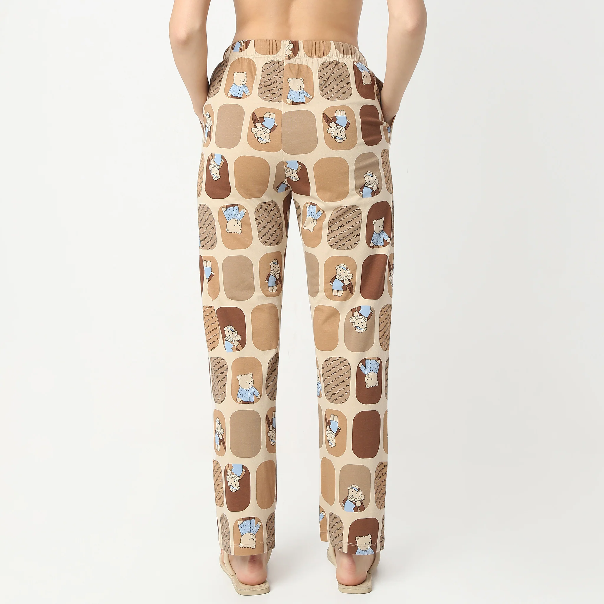Printed Full Length Mid Rise Lounge Pyjamas - Image 3