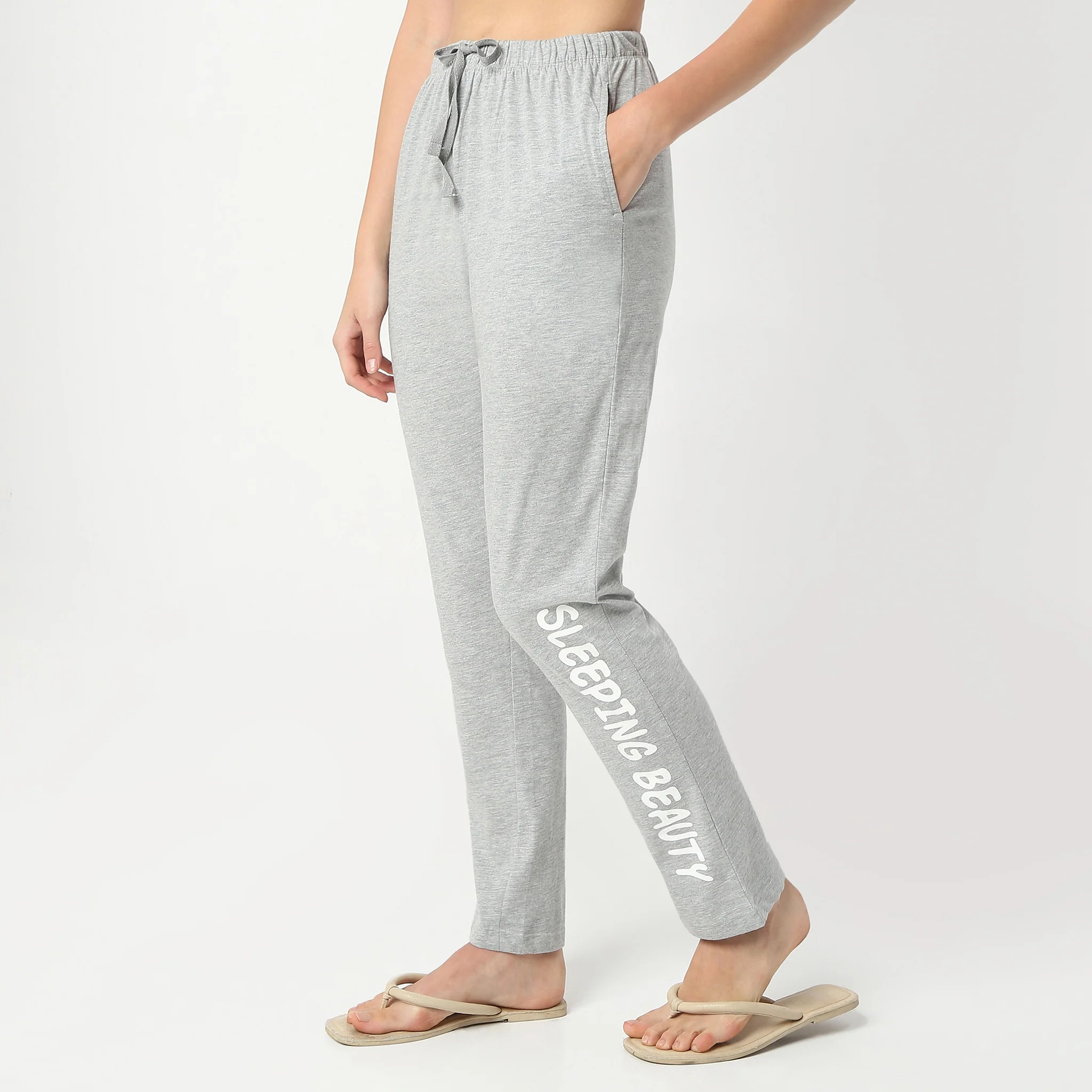 Printed Full Length Mid Rise Lounge Pyjamas - Image 5