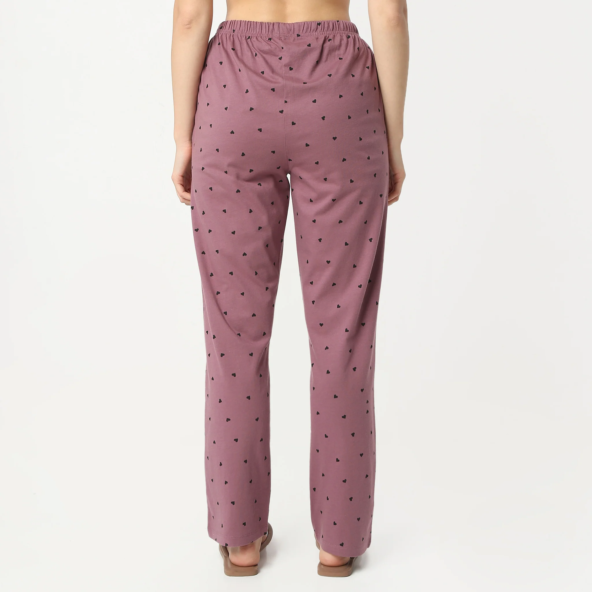 Printed Full Length Mid Rise Lounge Pyjamas - Image 3