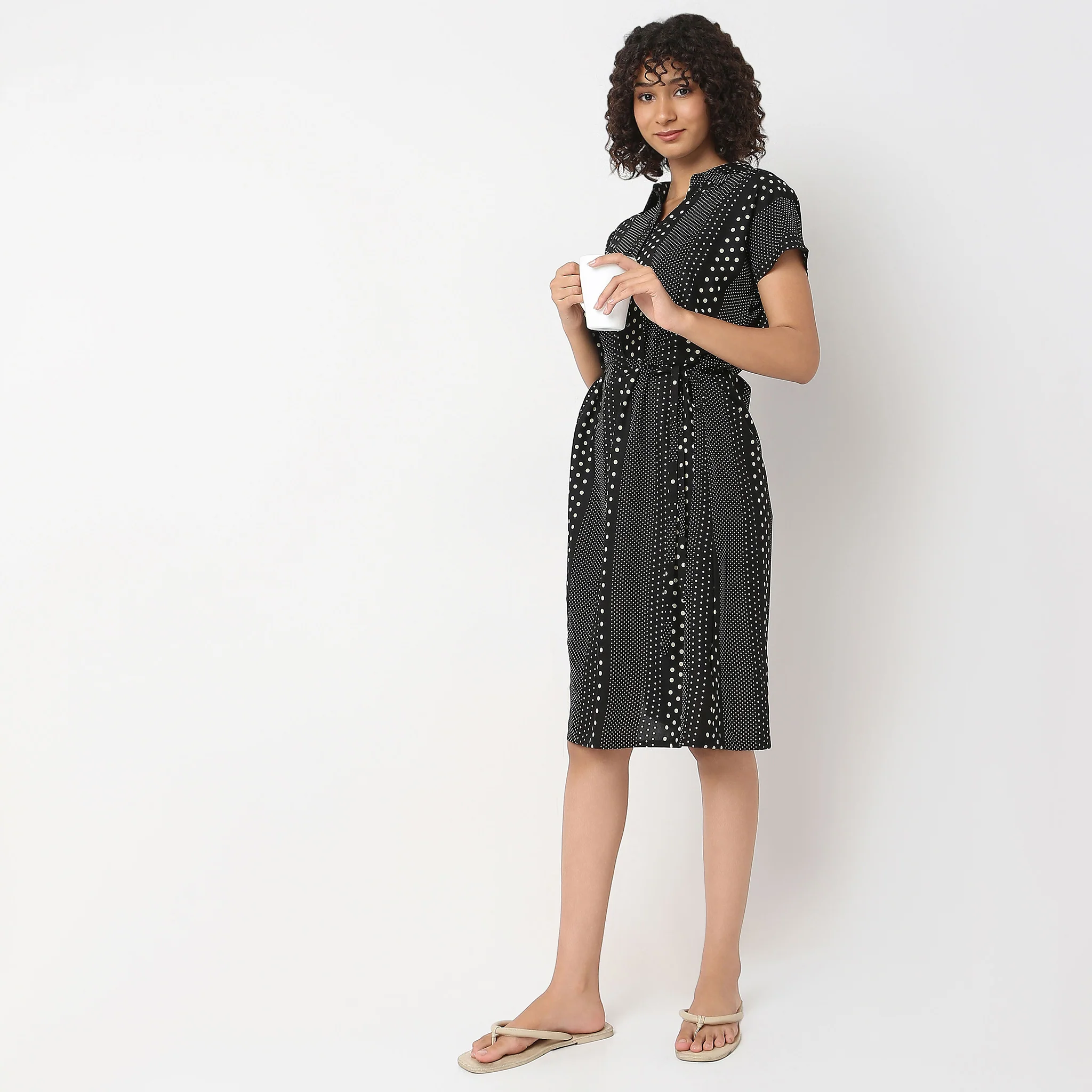 Regular Fit Printed Gown