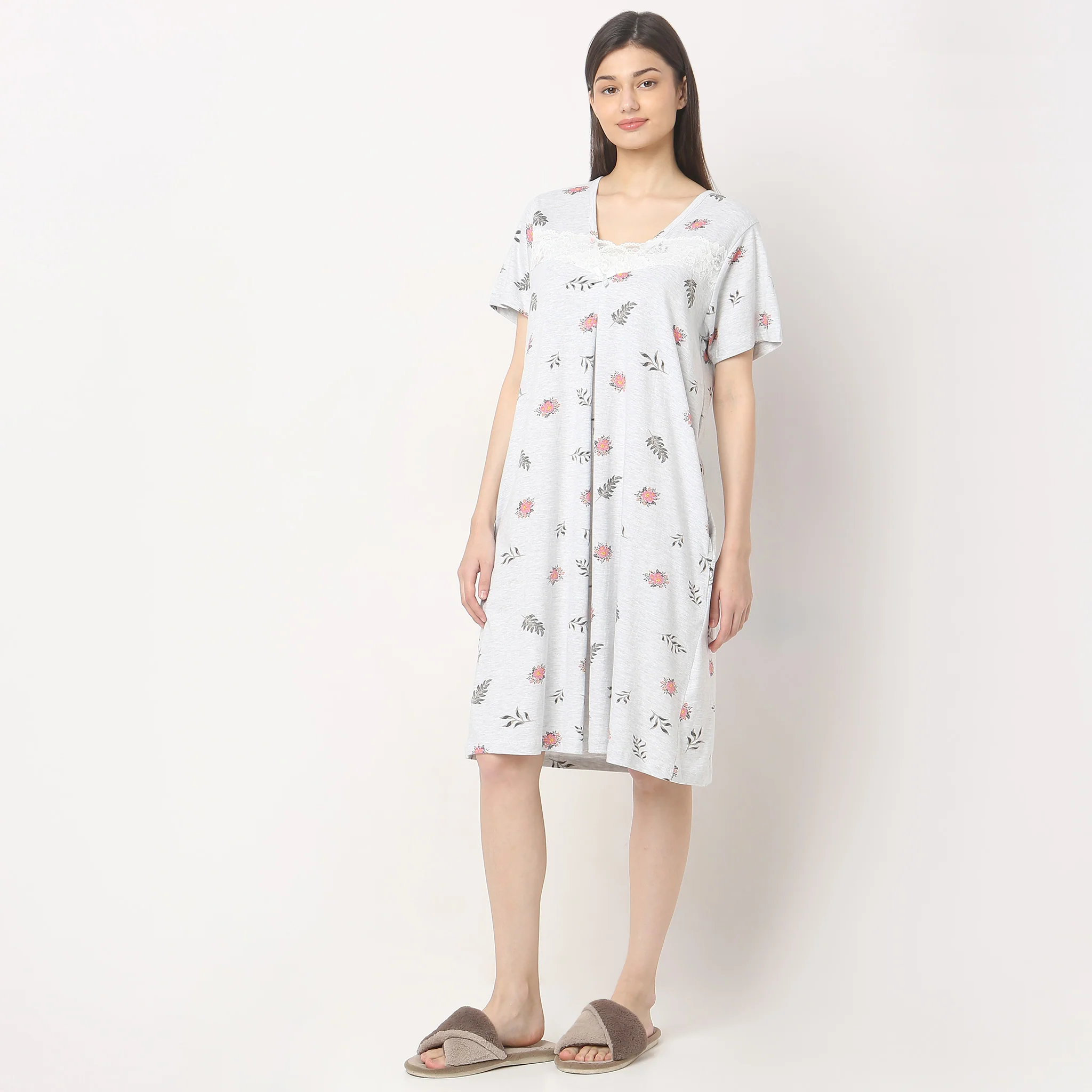 Regular Fit Printed Gown - Image 5