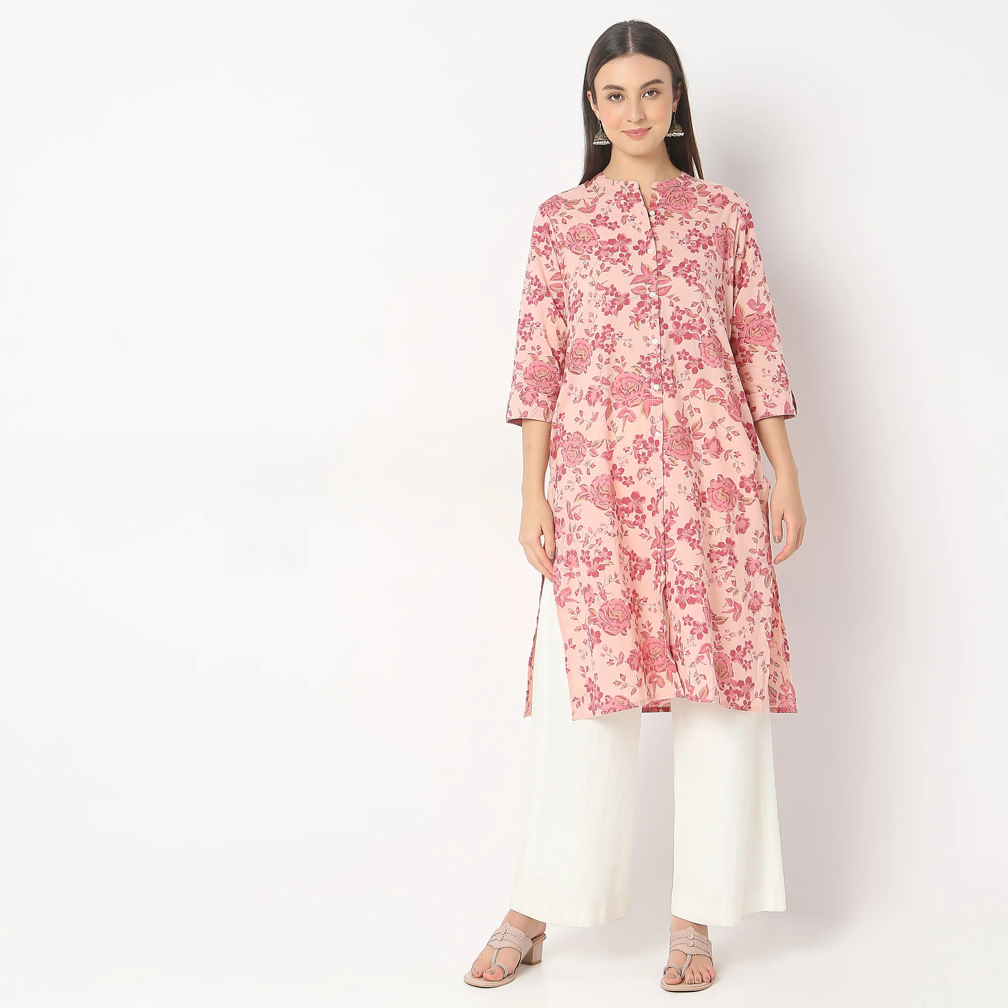 Regular Fit Printed Kurta - Image 2