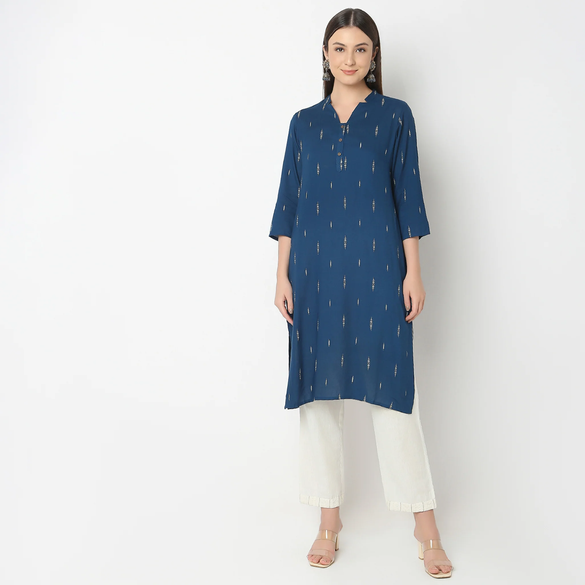 Regular Fit Printed Kurta - Image 2
