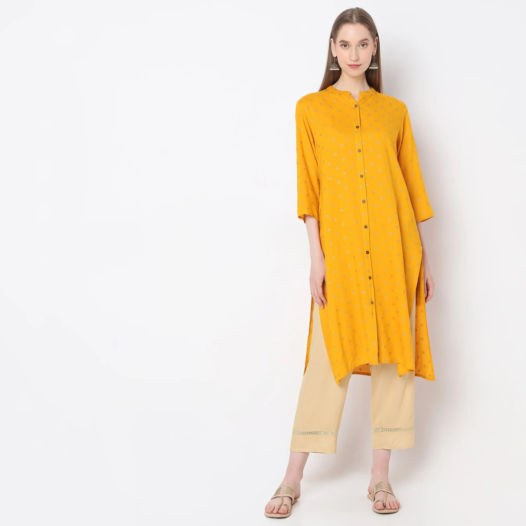 Regular Fit Printed Kurta - Image 2