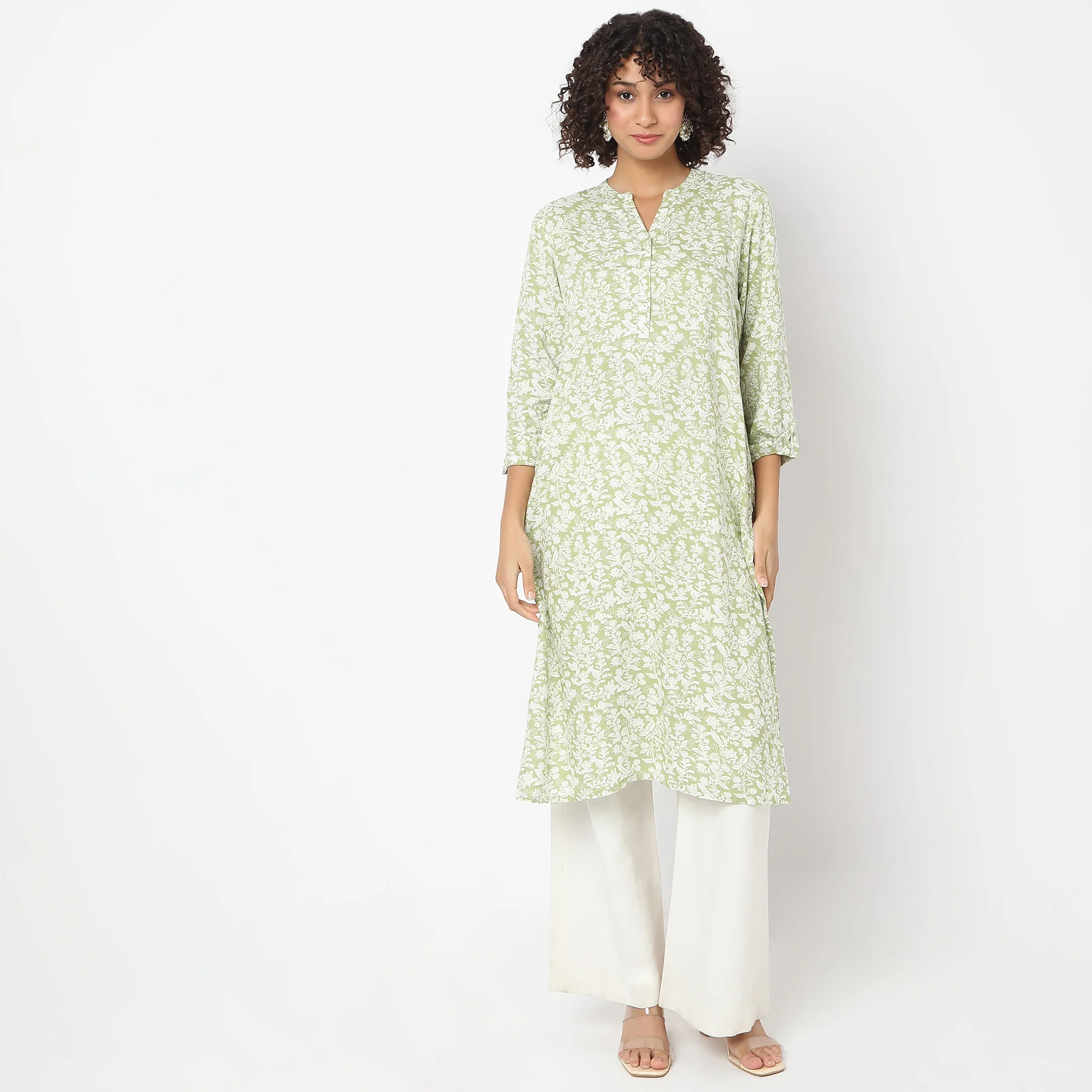 Regular Fit Printed Kurta - Image 2