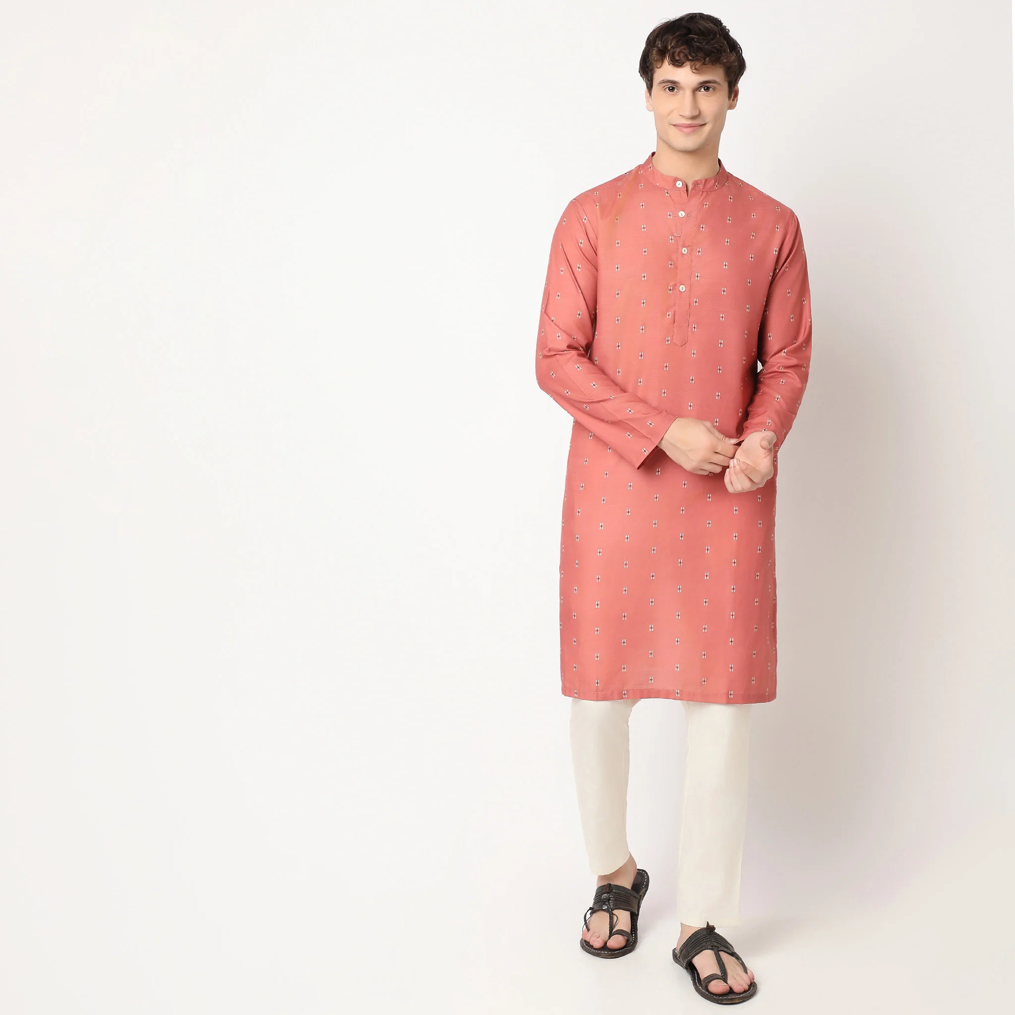 Regular Fit Printed Kurta - Image 2