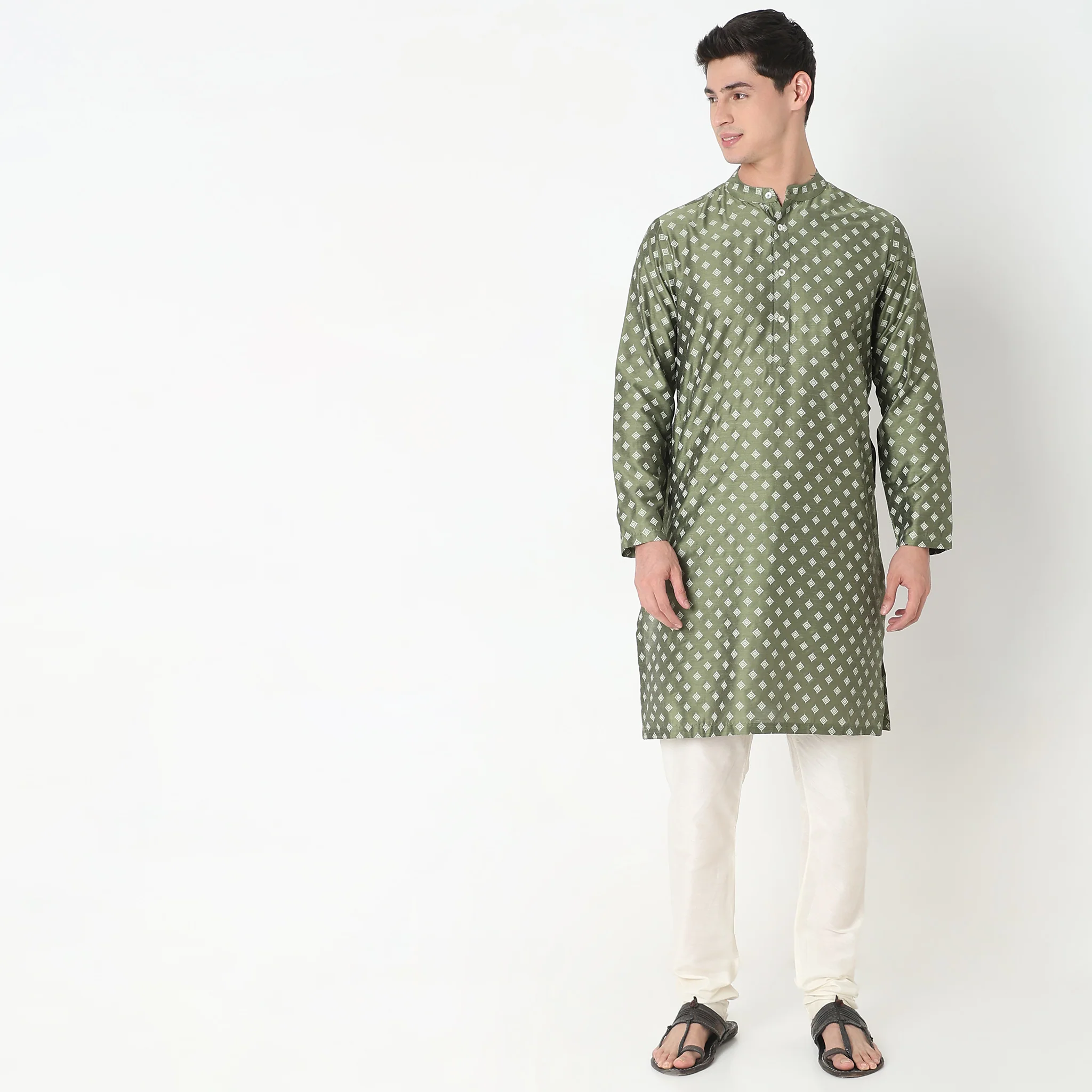 Regular Fit Printed Kurta - Image 2