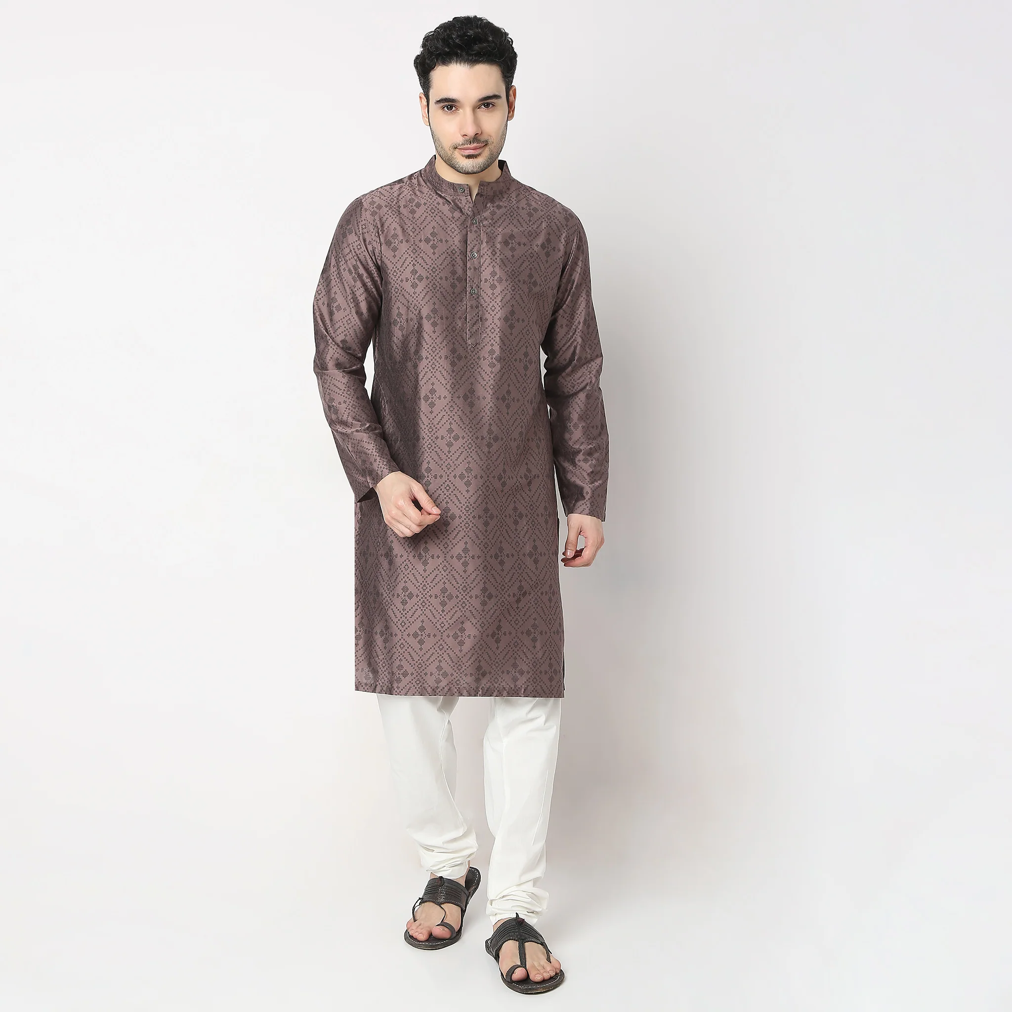 Regular Fit Printed Kurta - Image 2