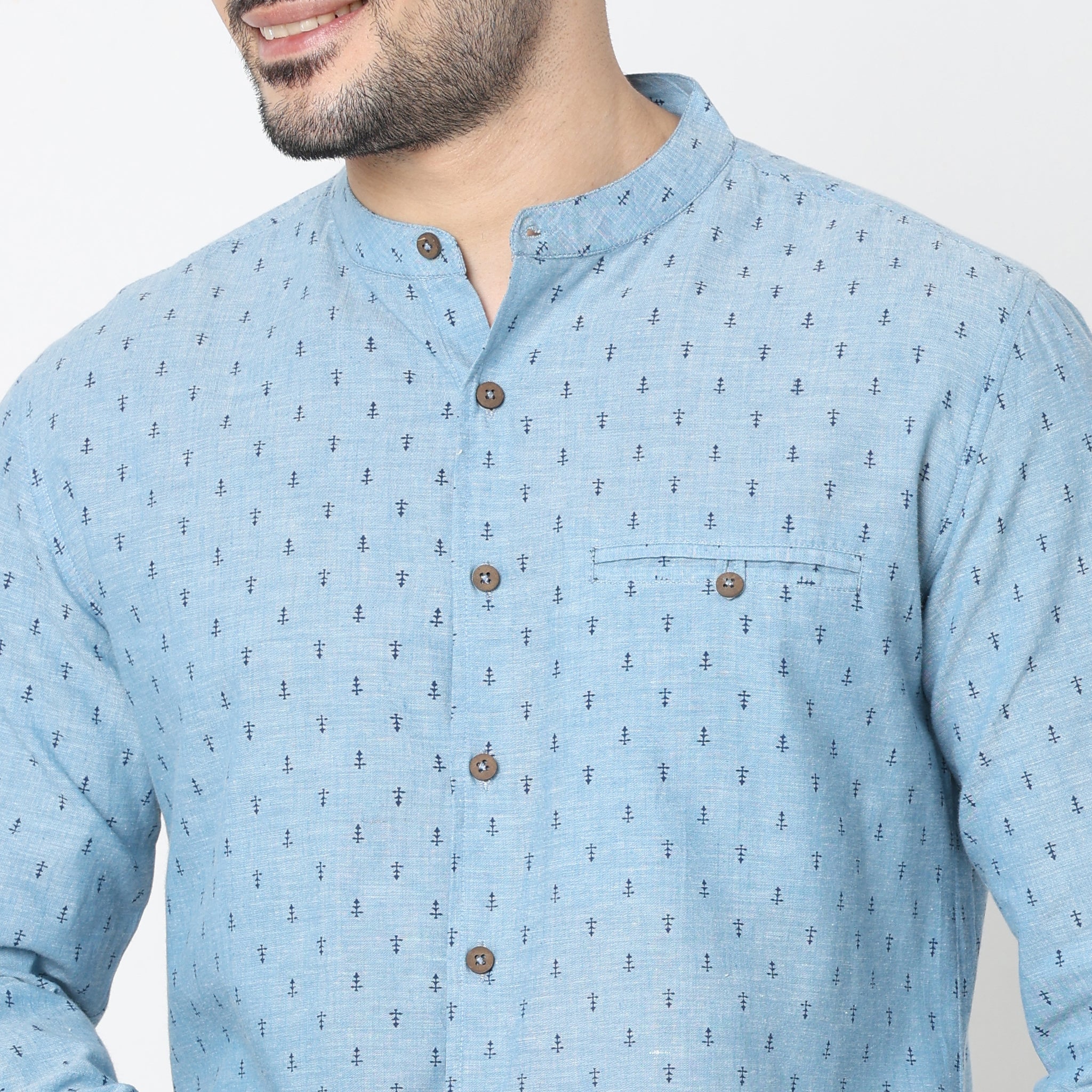 Regular Fit Printed Kurta - Image 4