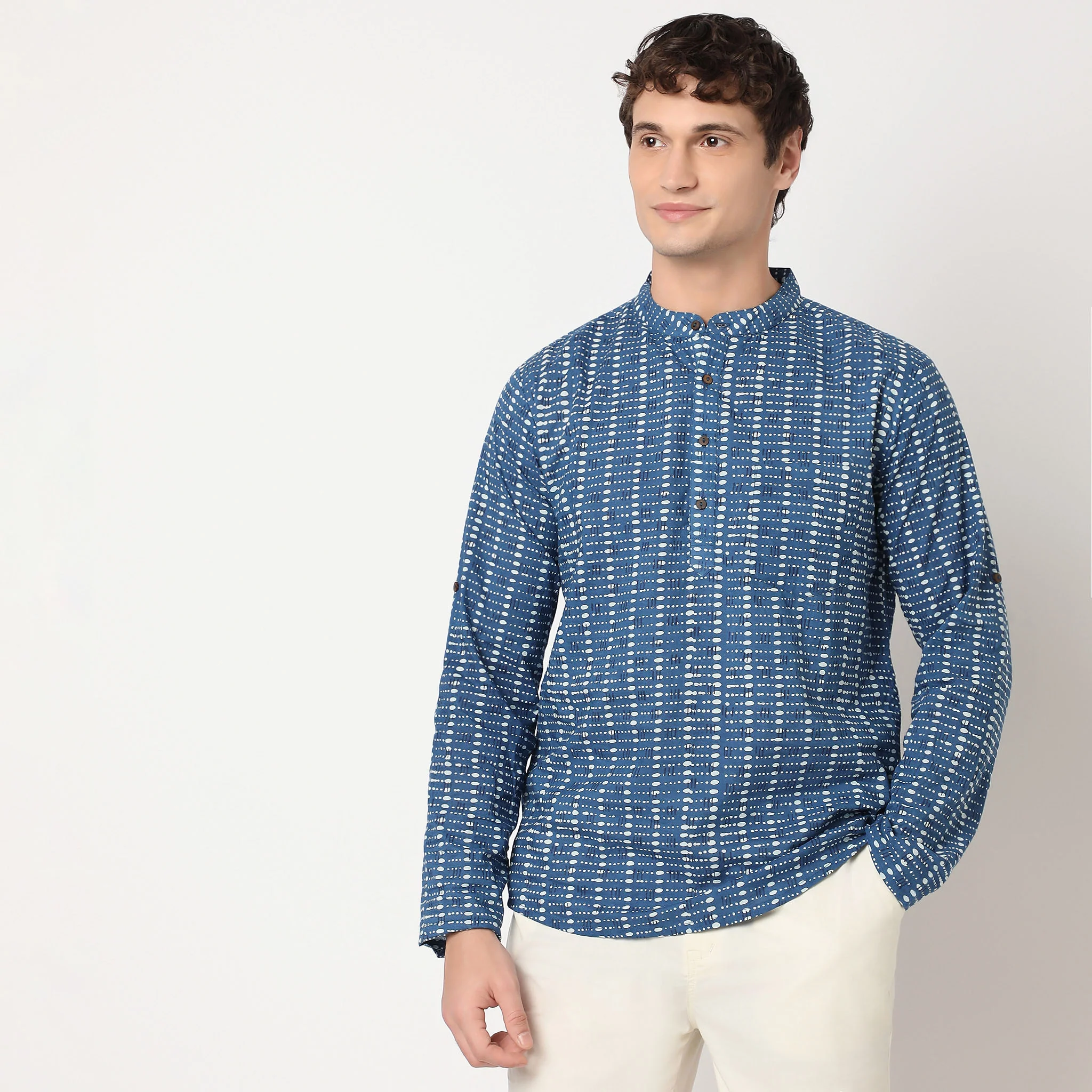 Regular Fit Printed Kurta - Image 2