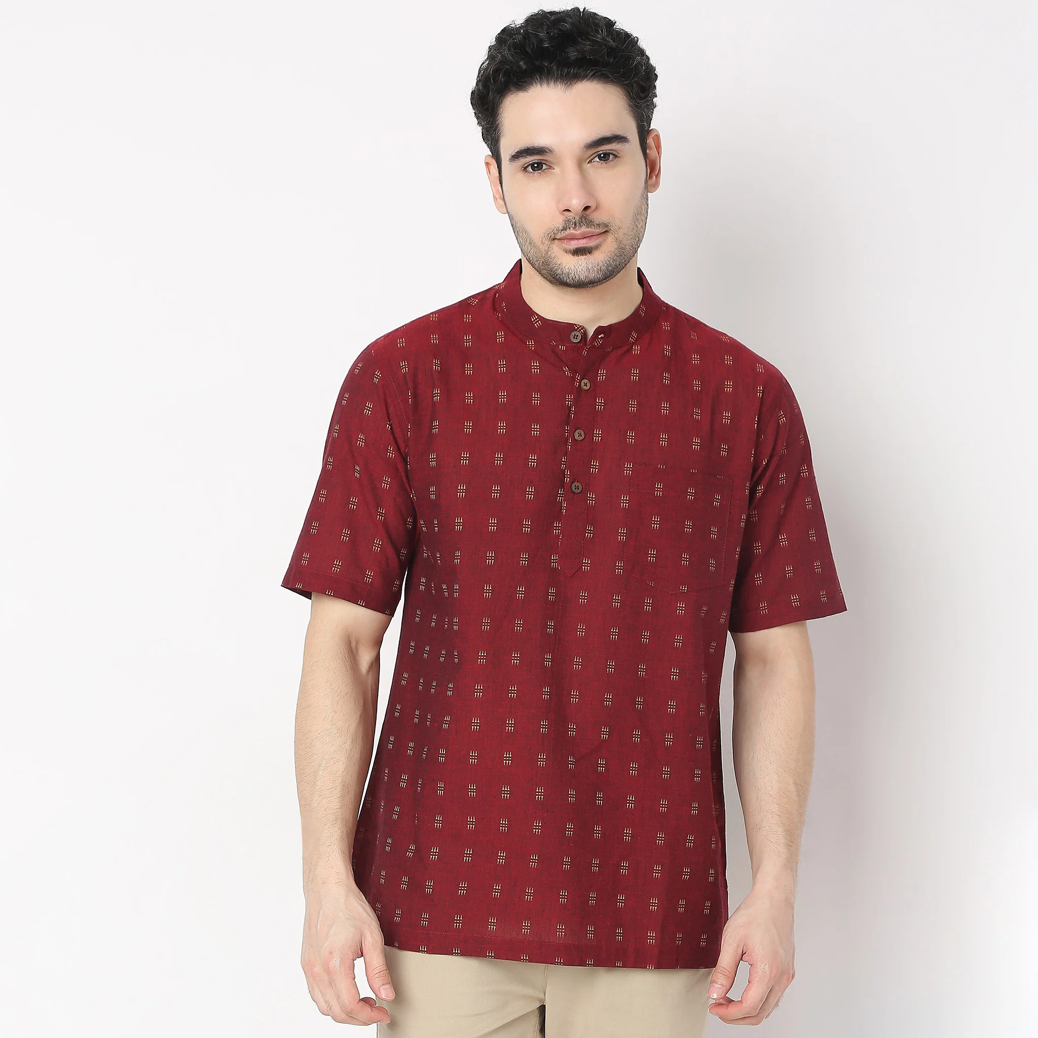 Regular Fit Printed Kurta - Image 2