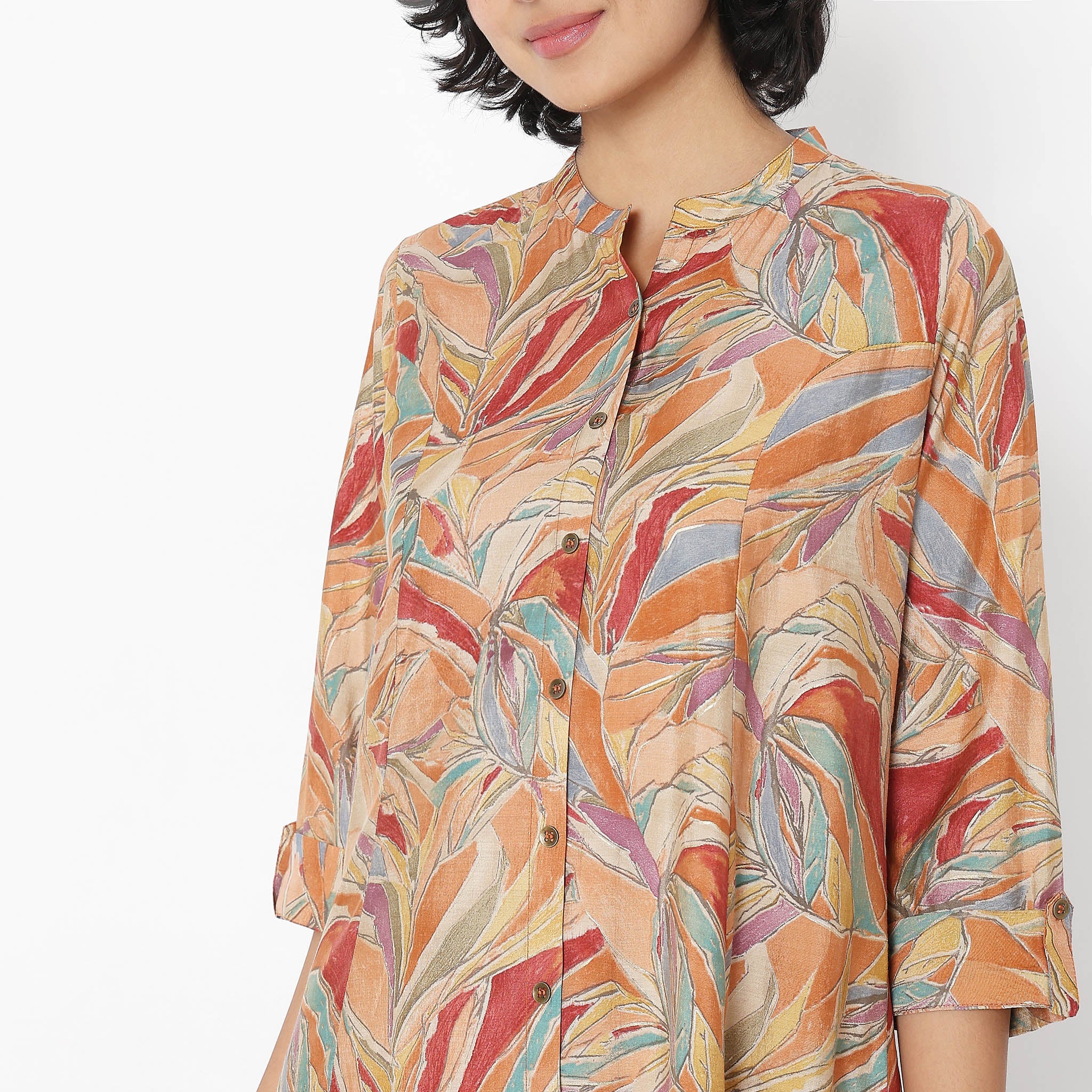 Regular Fit Printed Kurta With Pant Set - Image 4