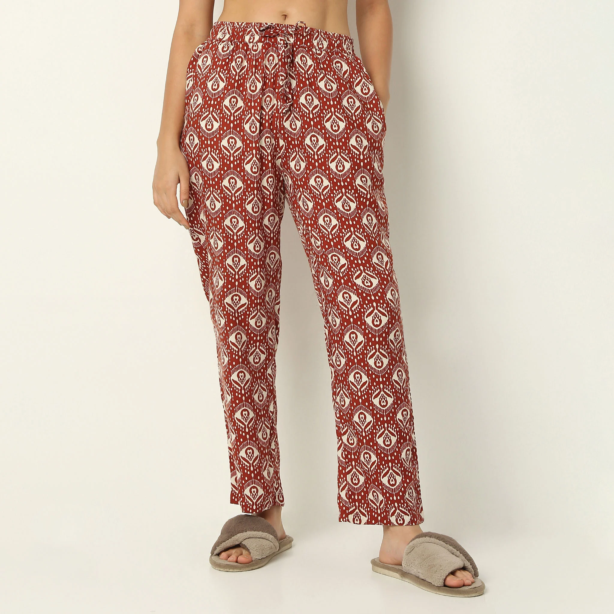 Lapel Collar All Over Print Pyjama And Shirt Sleep Set - Image 6