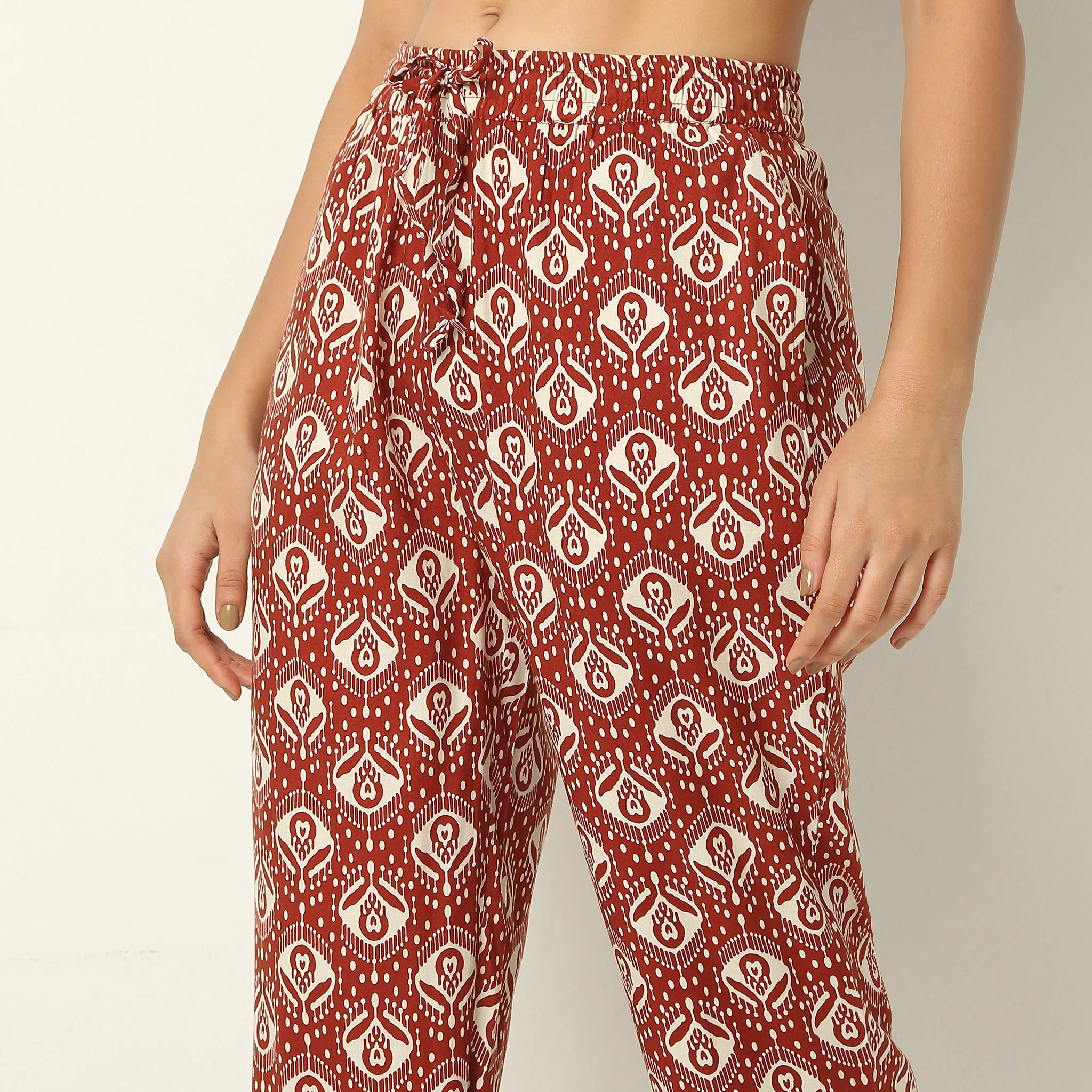 Lapel Collar All Over Print Pyjama And Shirt Sleep Set - Image 7