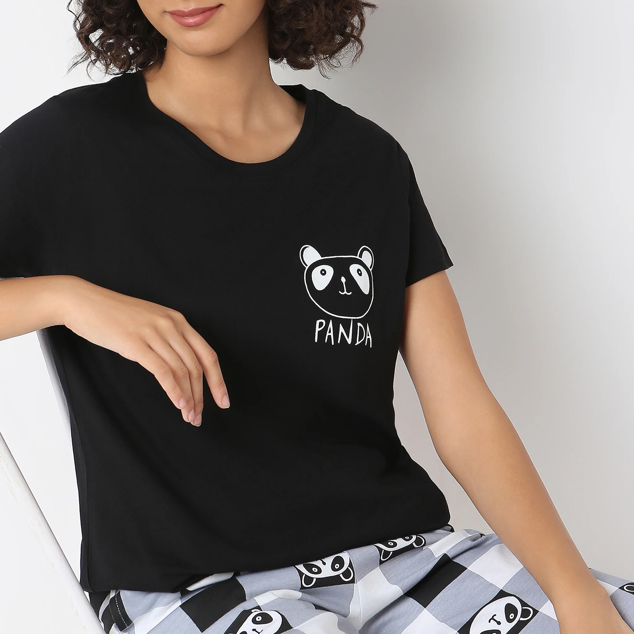 Knitted Printed Lounge T-Shirt - Image 4