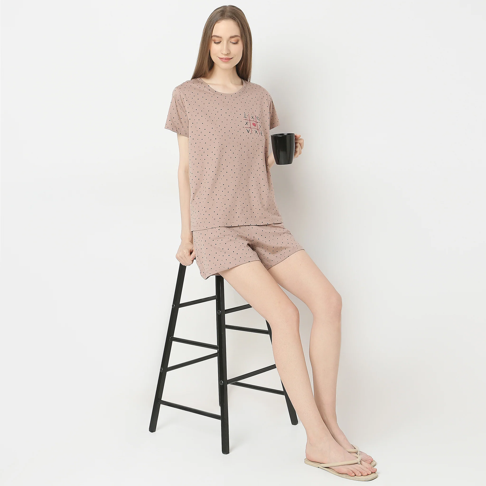 Knitted Printed Lounge T-Shirt