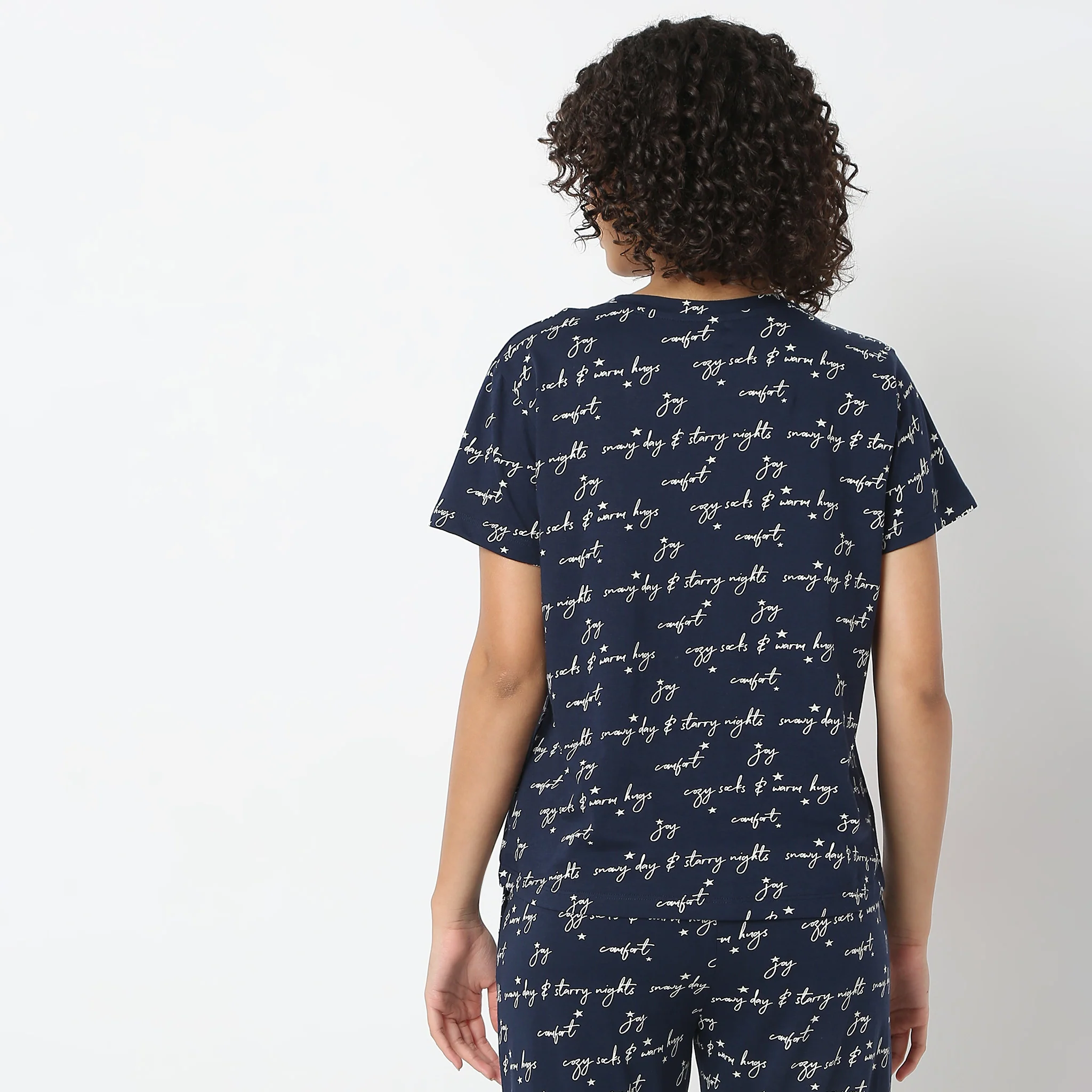 All Over Print Cotton Lounge T-Shirt - Image 3