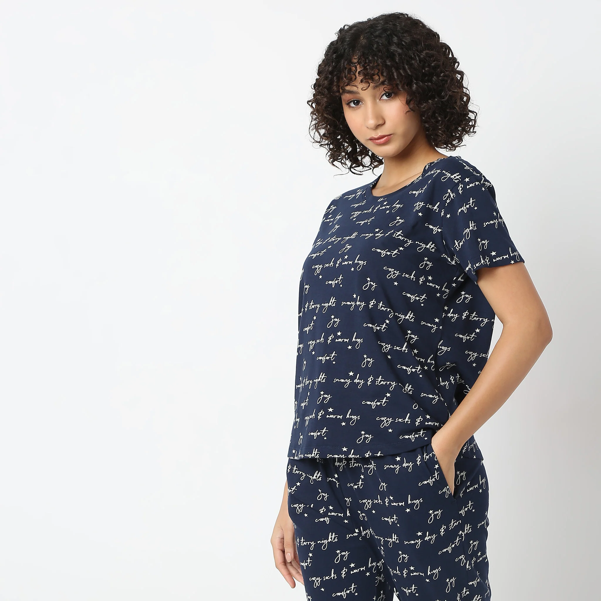All Over Print Cotton Lounge T-Shirt - Image 5