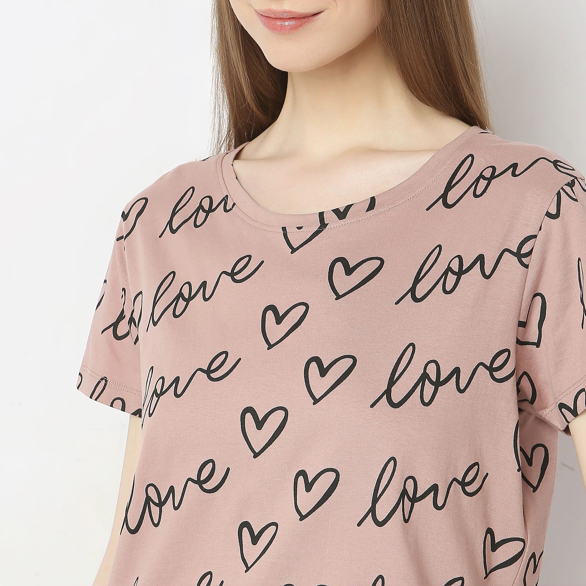 Knitted Printed Lounge T-Shirt - Image 4