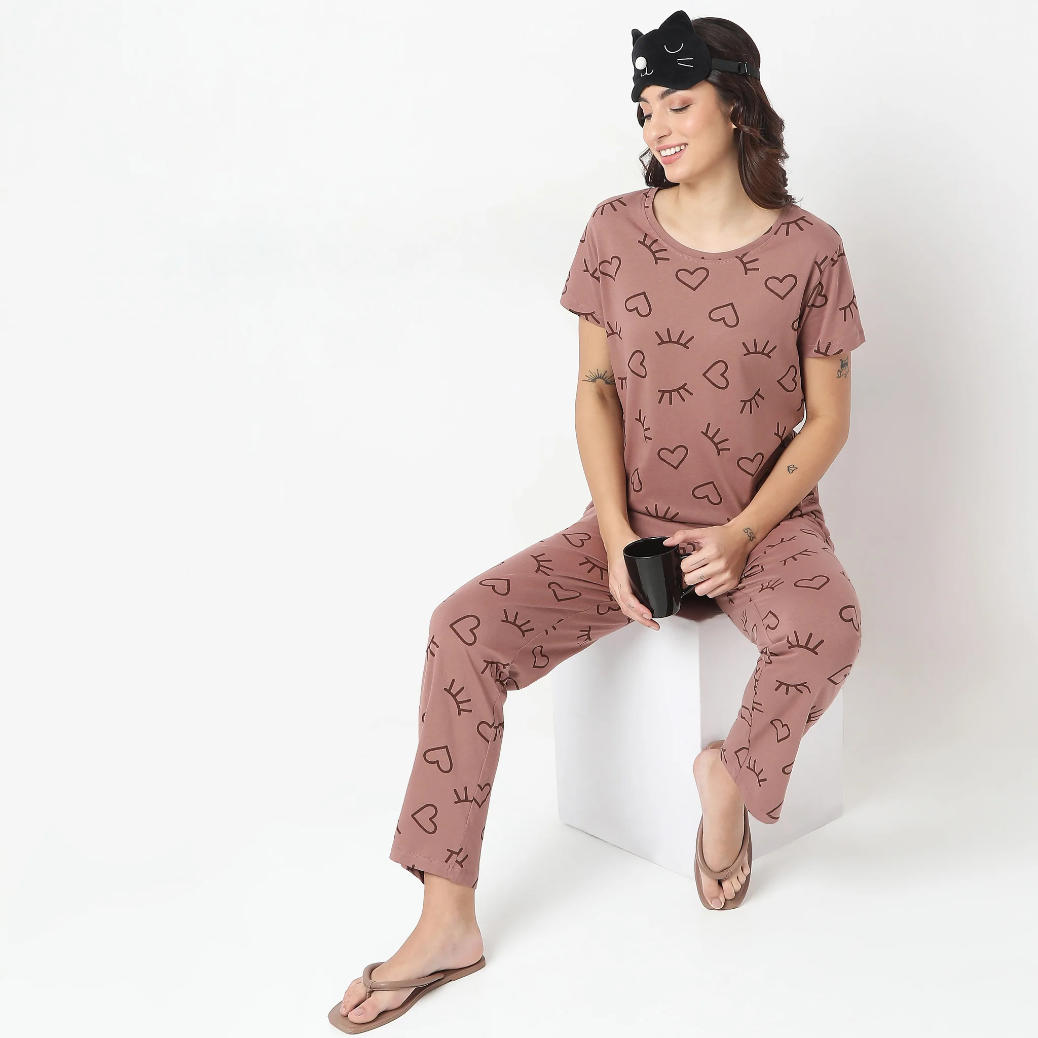 Knitted Printed Lounge T-Shirt