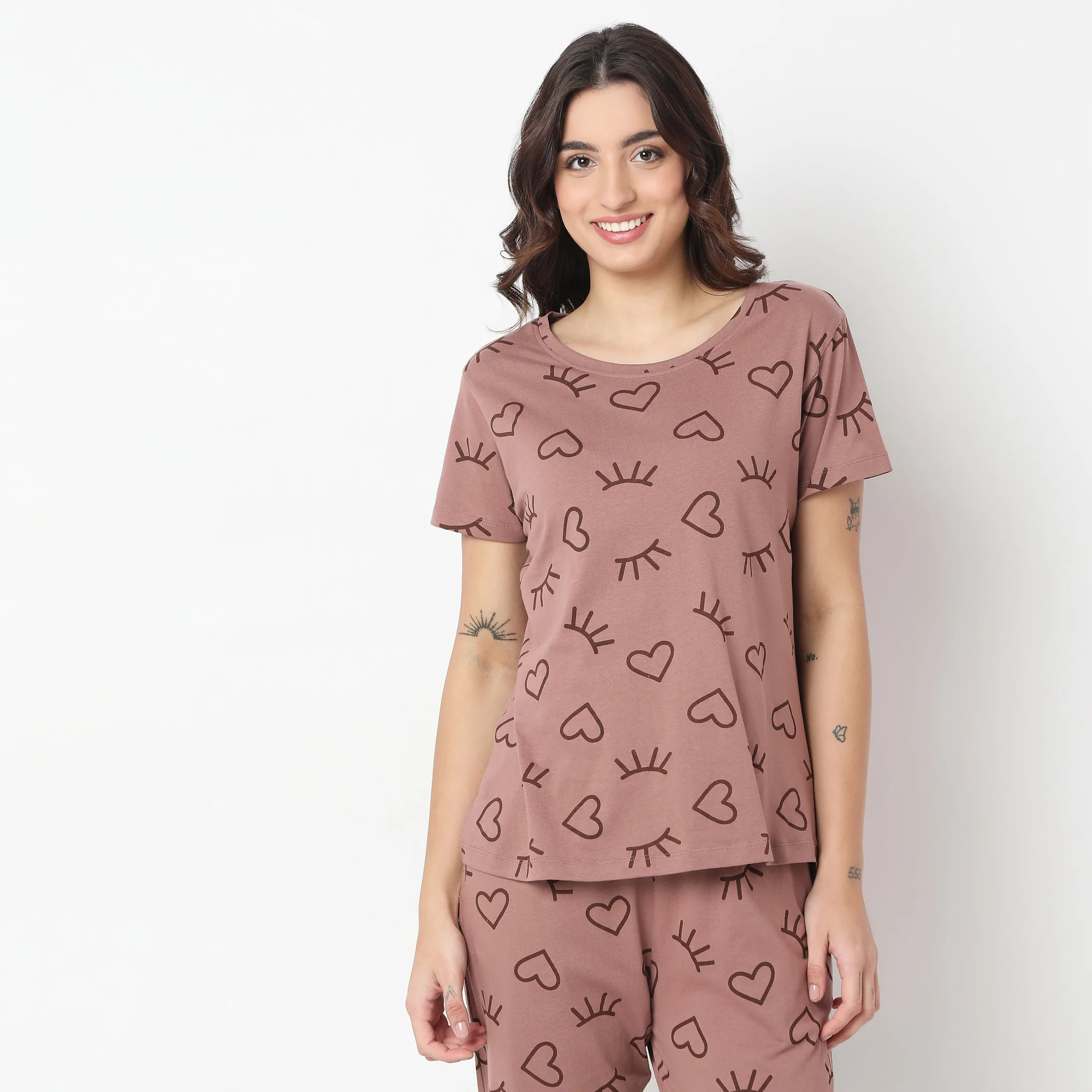 Knitted Printed Lounge T-Shirt - Image 2