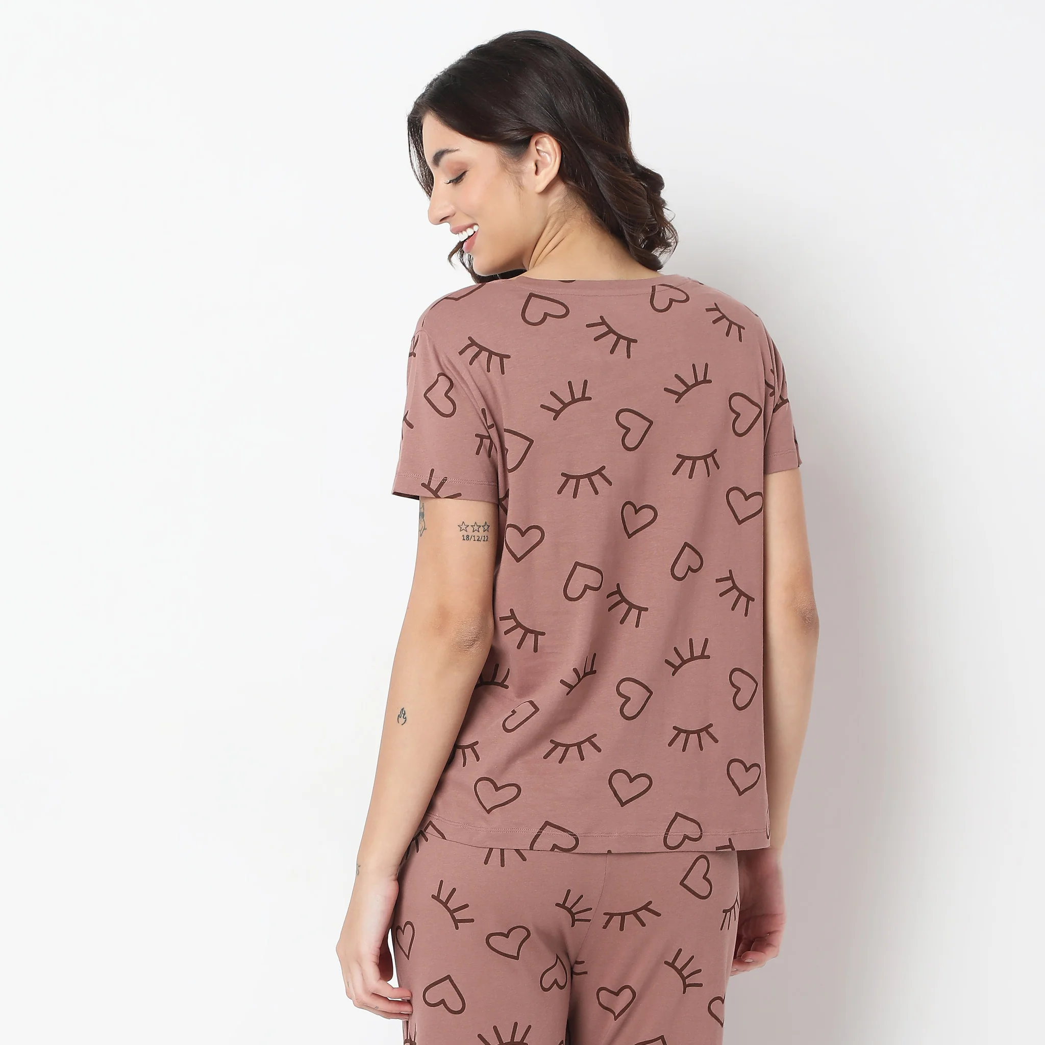 Knitted Printed Lounge T-Shirt - Image 3