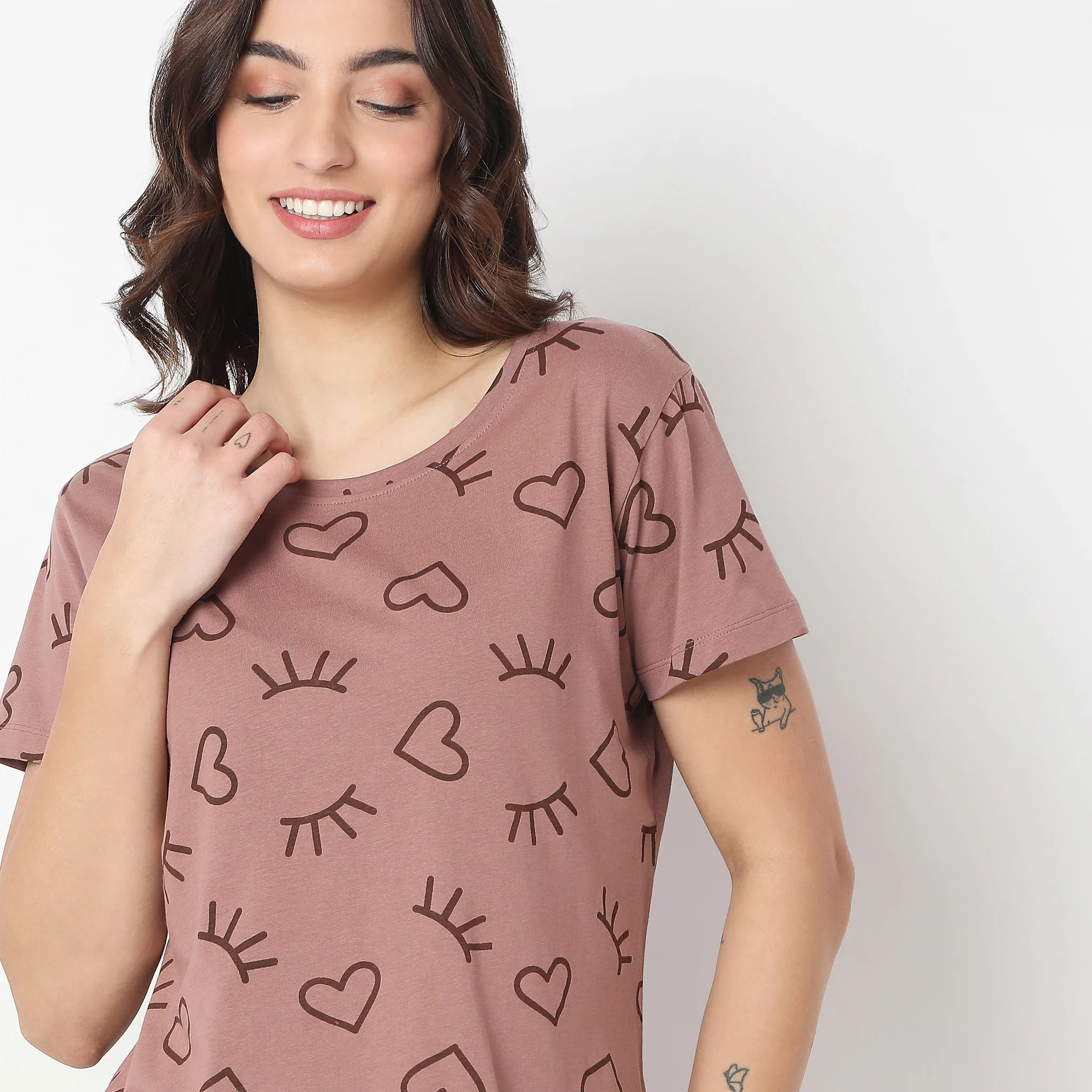 Knitted Printed Lounge T-Shirt - Image 4