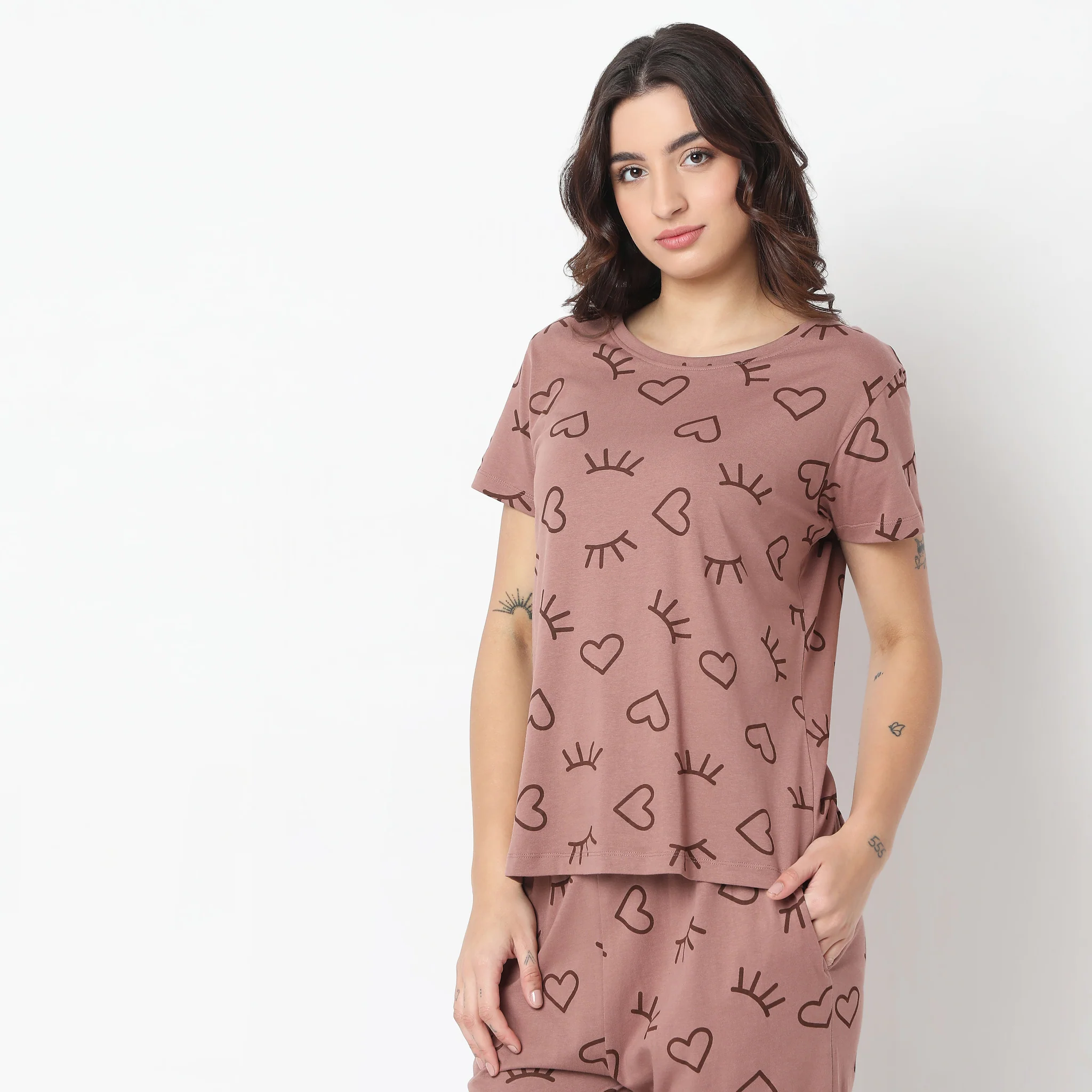 Knitted Printed Lounge T-Shirt - Image 5