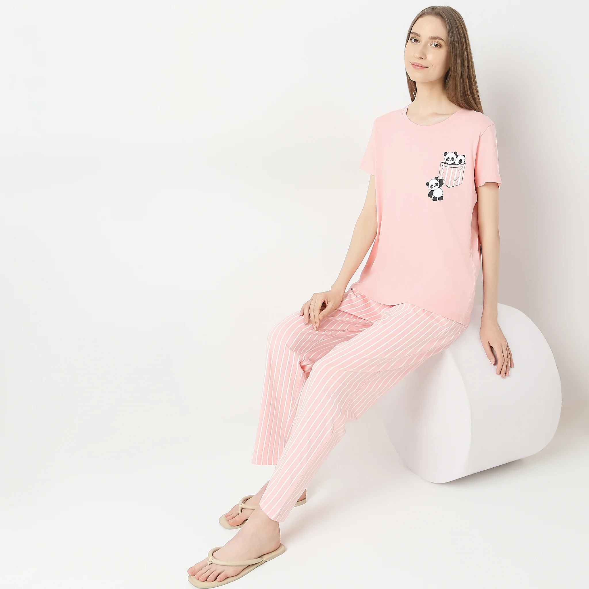 Knitted Printed Lounge T-Shirt