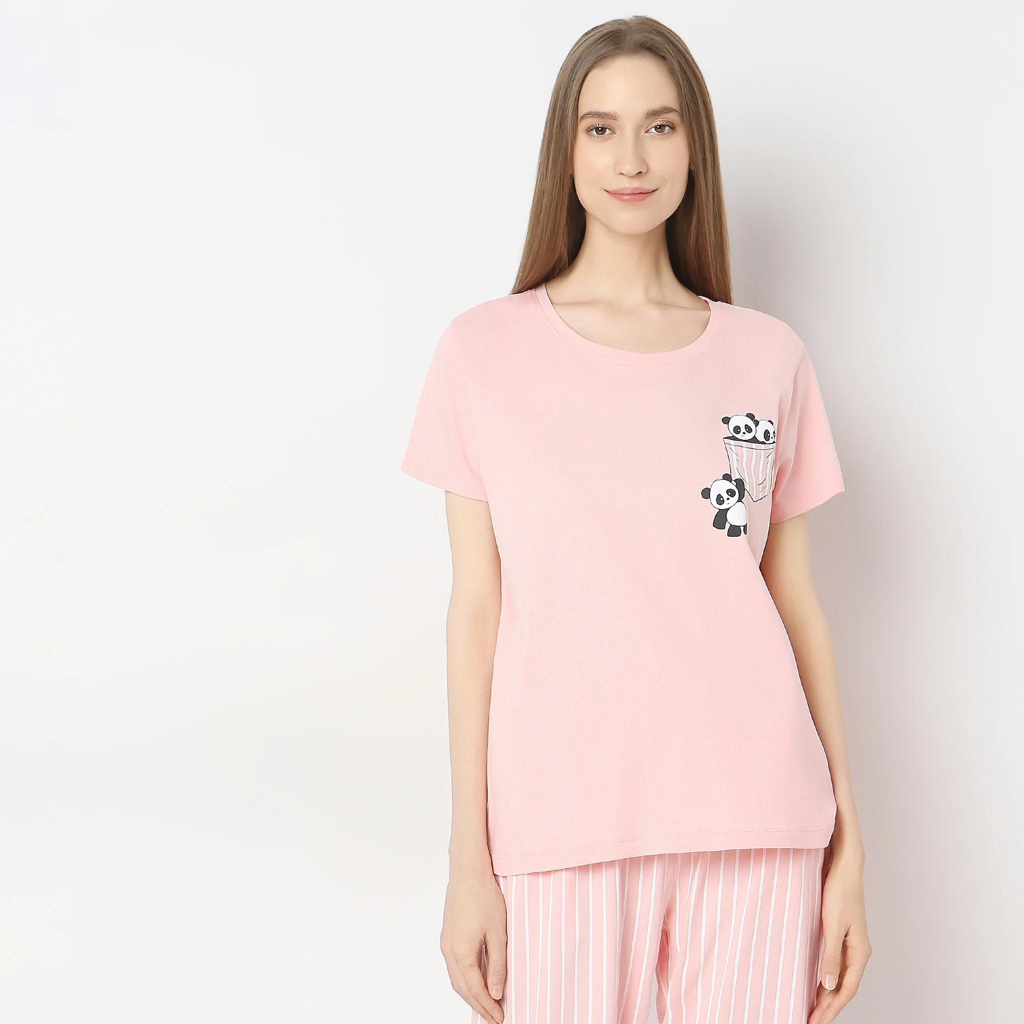 Knitted Printed Lounge T-Shirt - Image 2