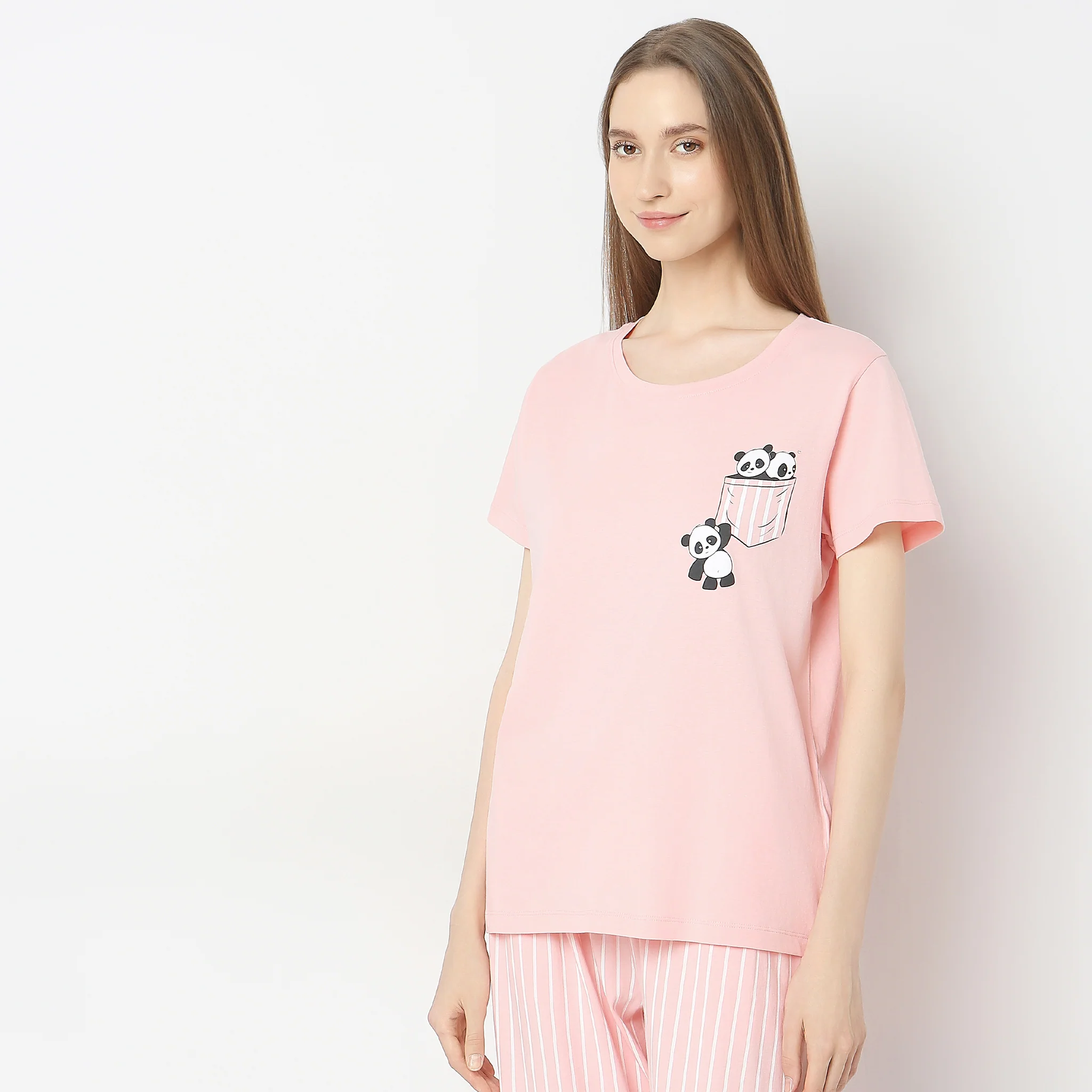 Knitted Printed Lounge T-Shirt - Image 5