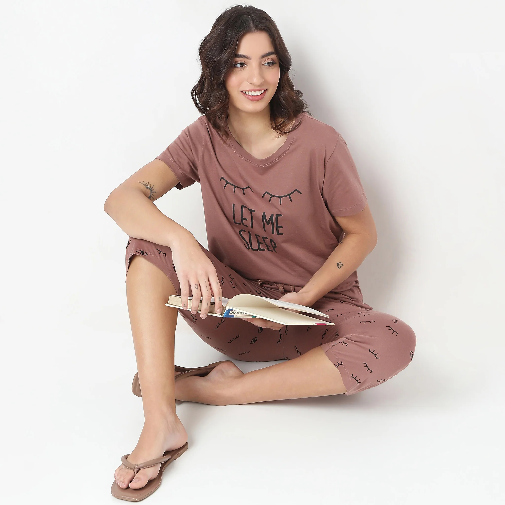 Knitted Printed Lounge T-Shirt