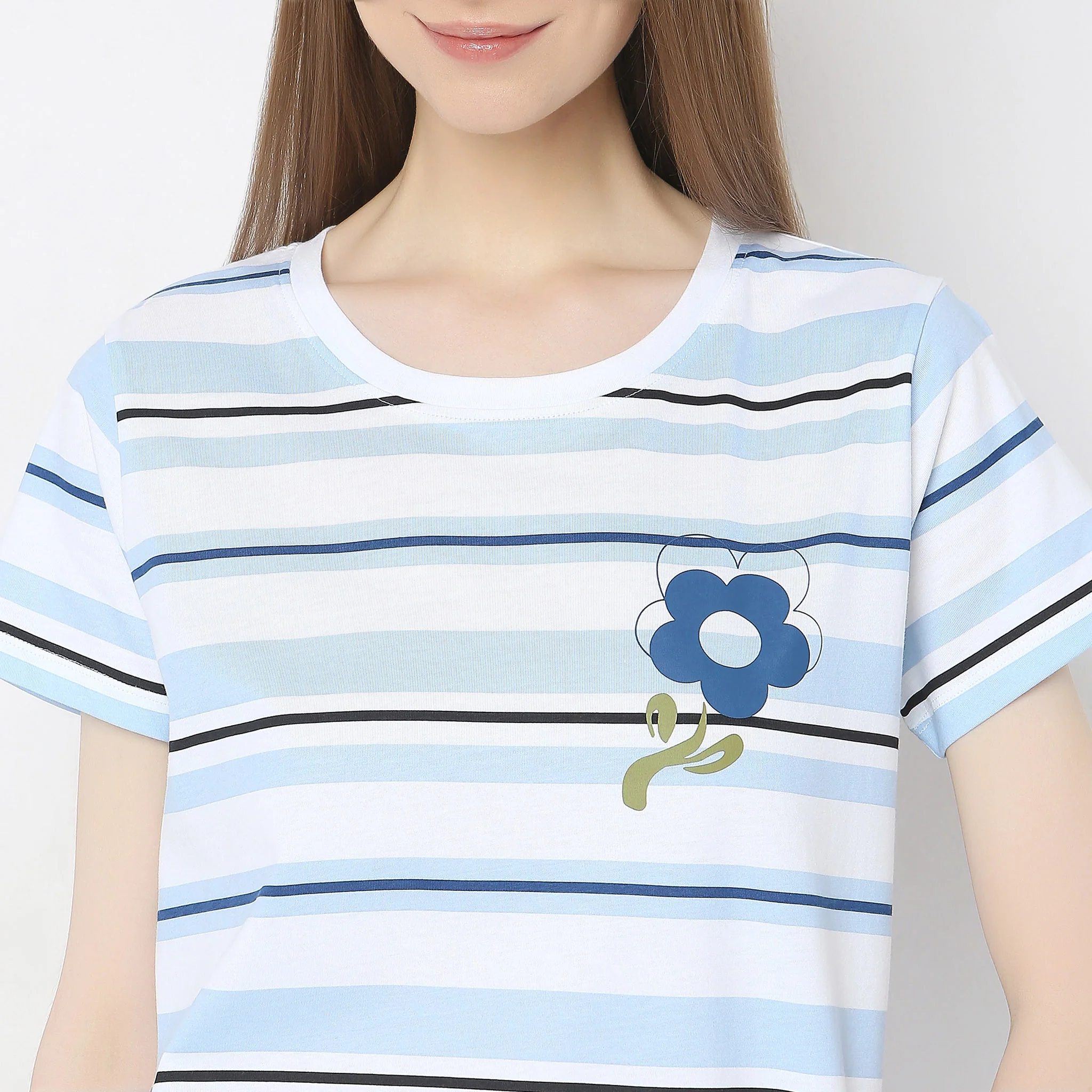 Knitted Printed Lounge T-Shirt - Image 4