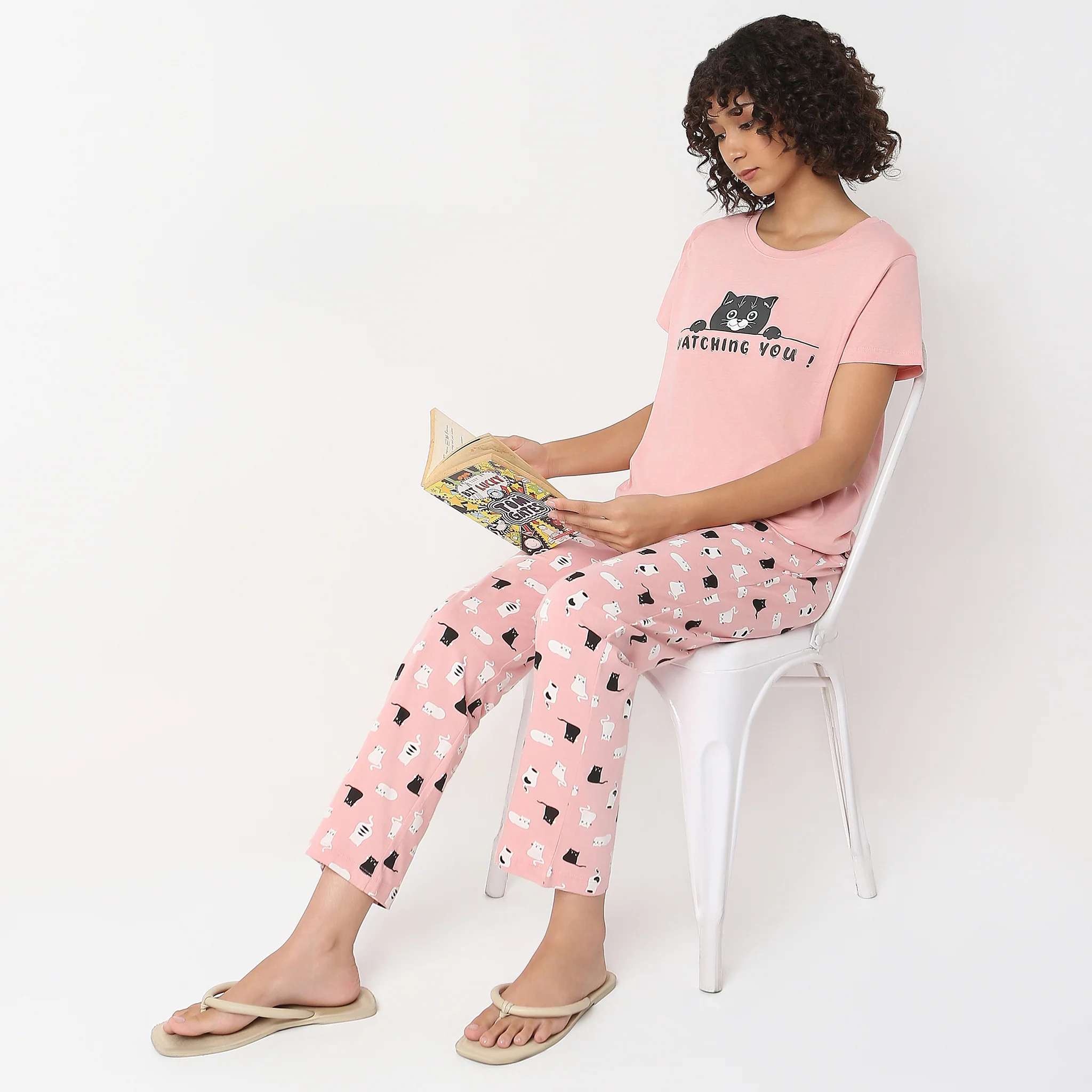 Knitted Printed Lounge T-Shirt