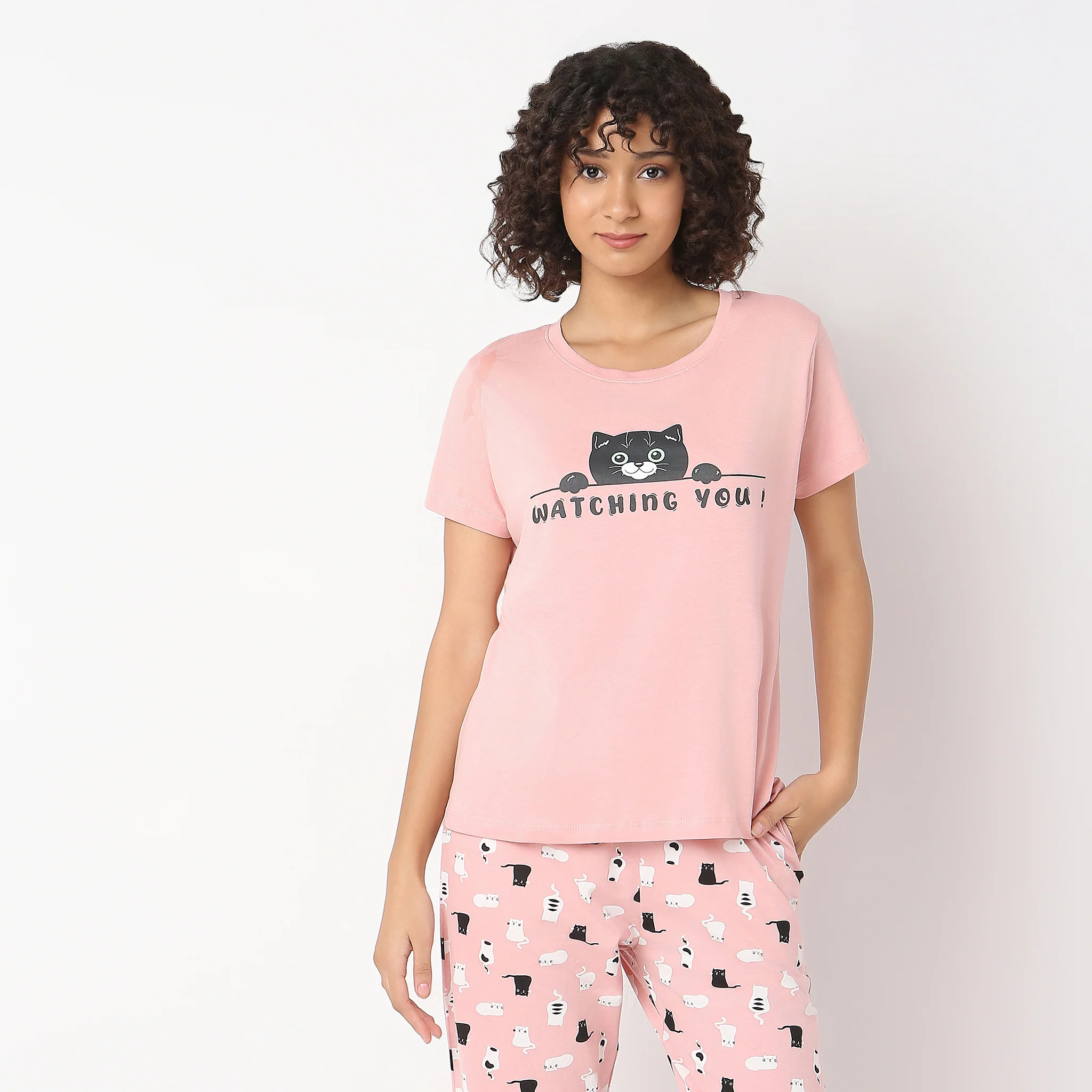 Knitted Printed Lounge T-Shirt - Image 2