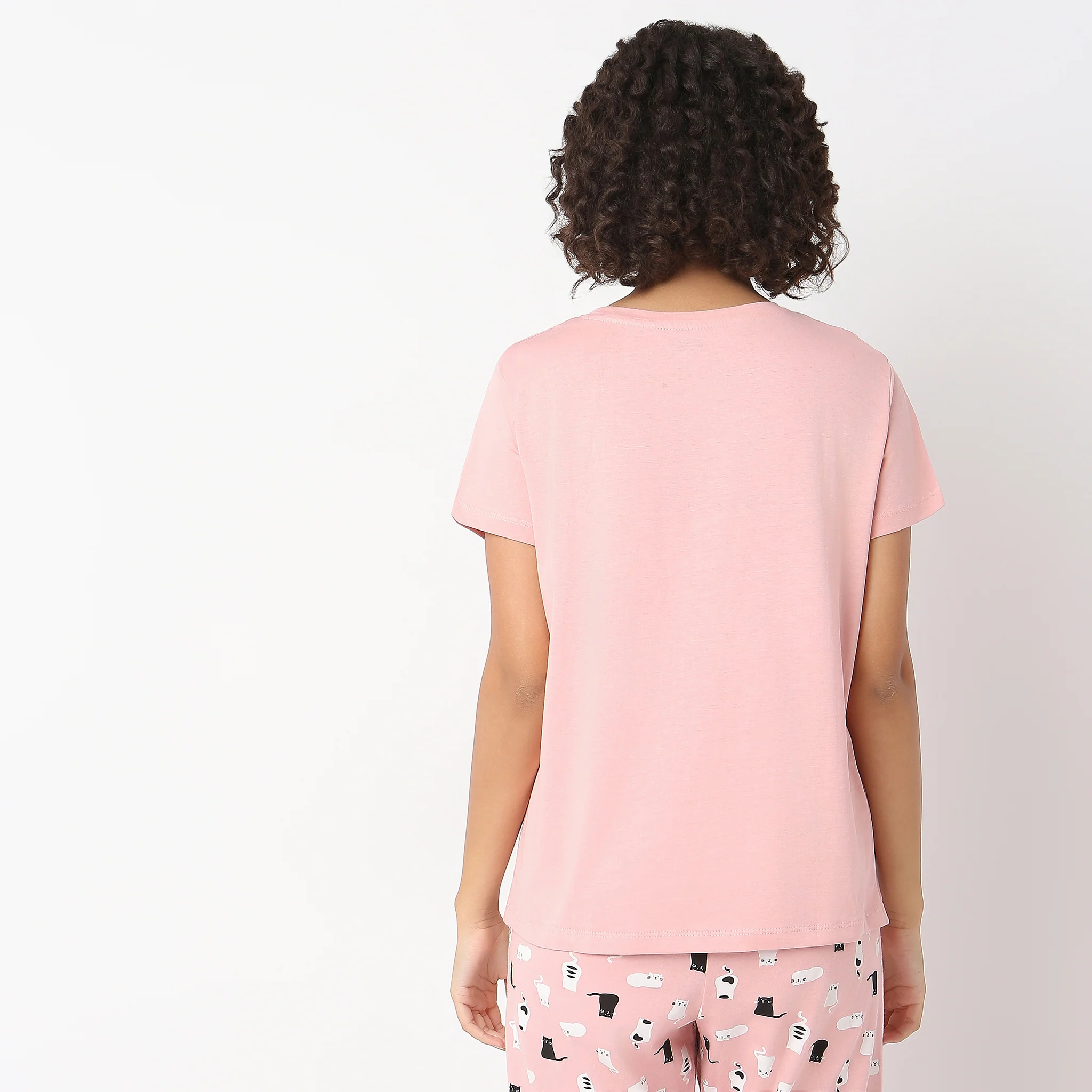 Knitted Printed Lounge T-Shirt - Image 3